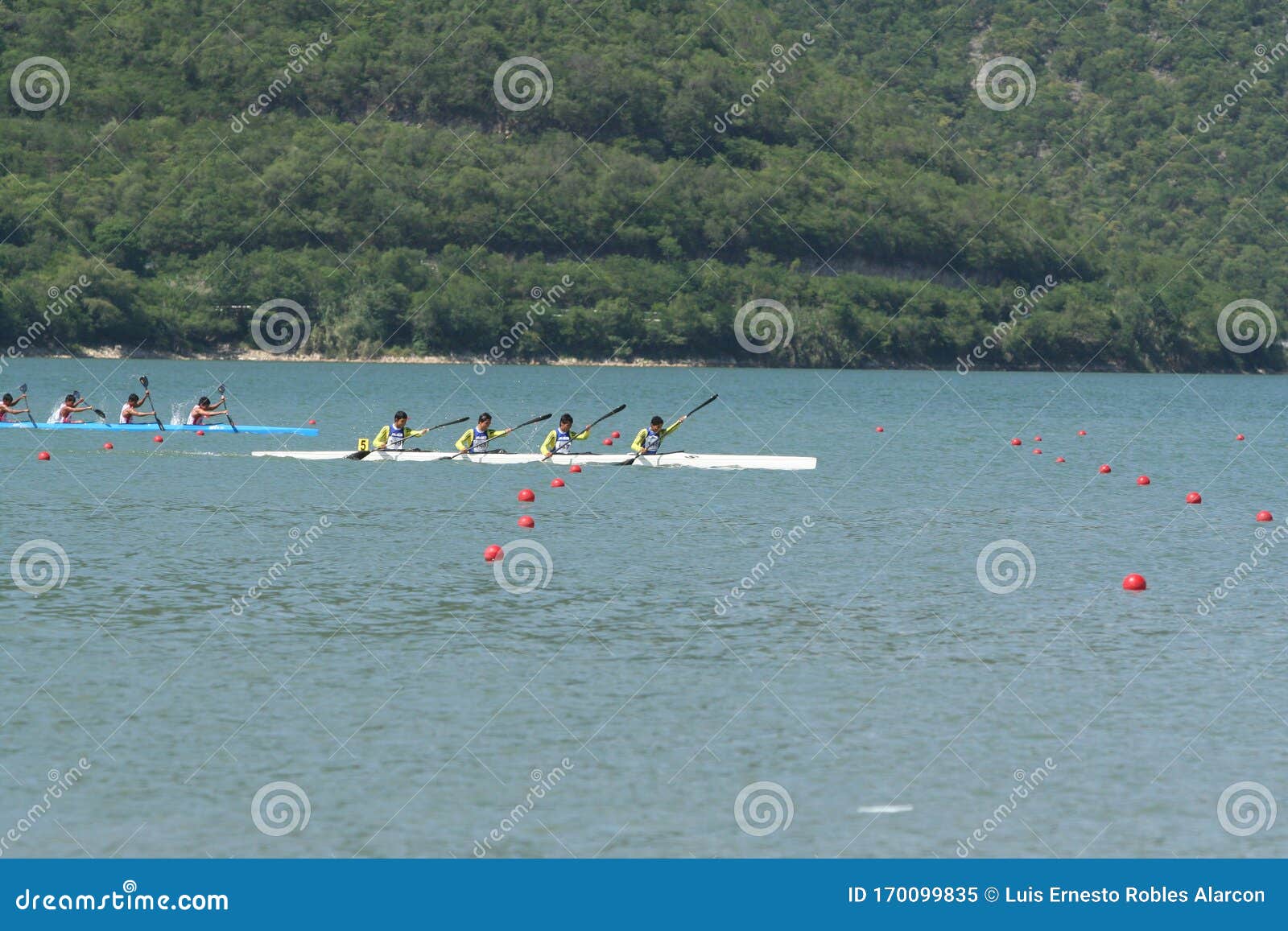 kayaking water sports four mens competition