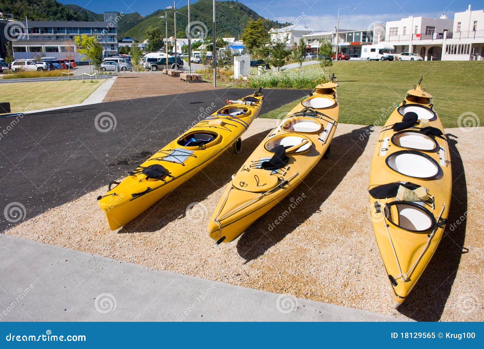 Kayaks for Hire on a City Waterfront Stock Image Image of pacific