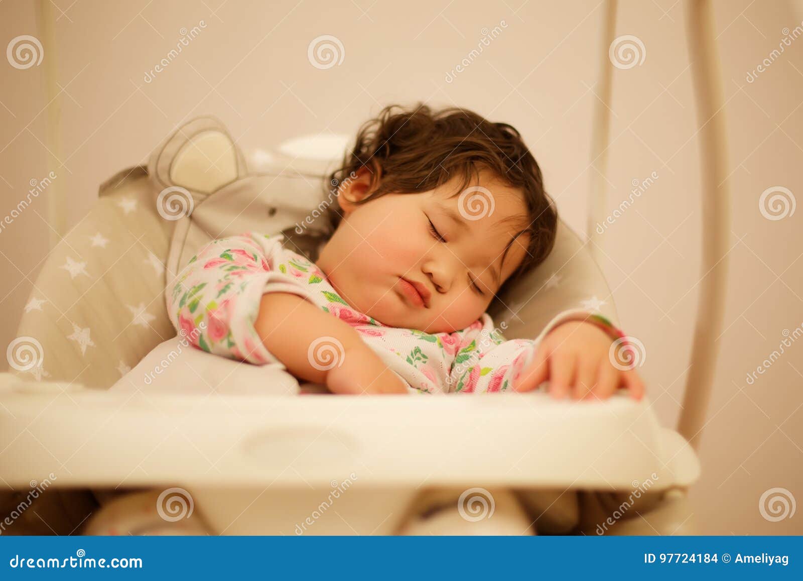 Kazakh Baby Sleeping In Swing Stock Photo Image Of Hand Lying 97724184