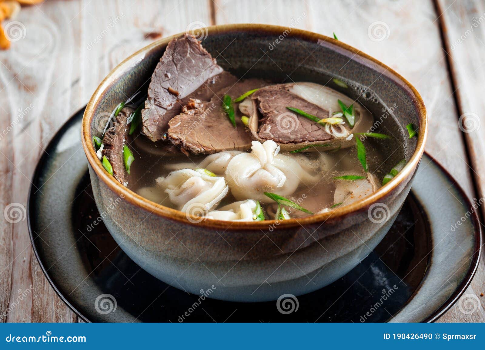 kazakh style soup sorpa with kazy horse meat