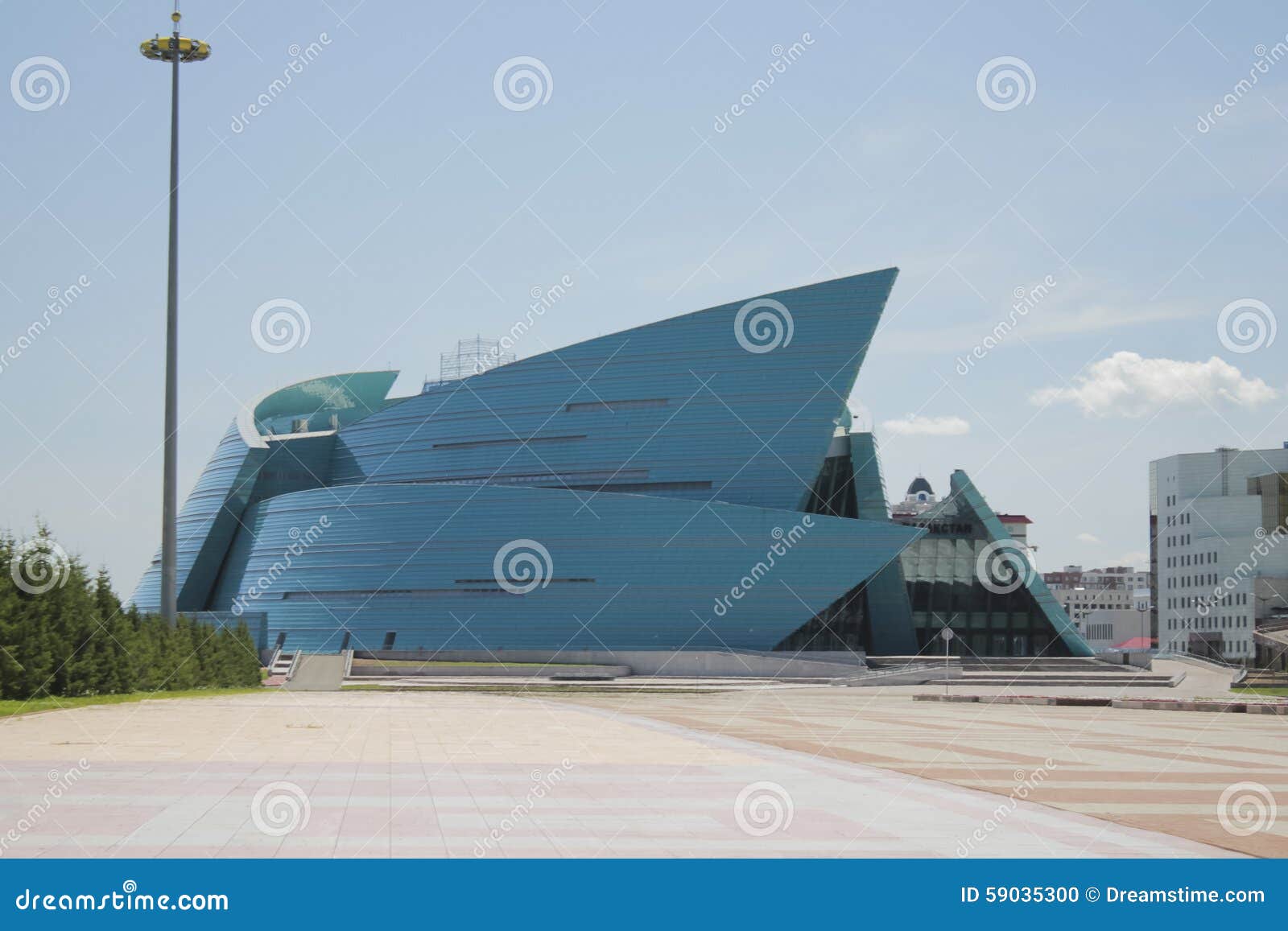 The Kazakhstan Central Concert Hall in Astana Stock Photo - Image of