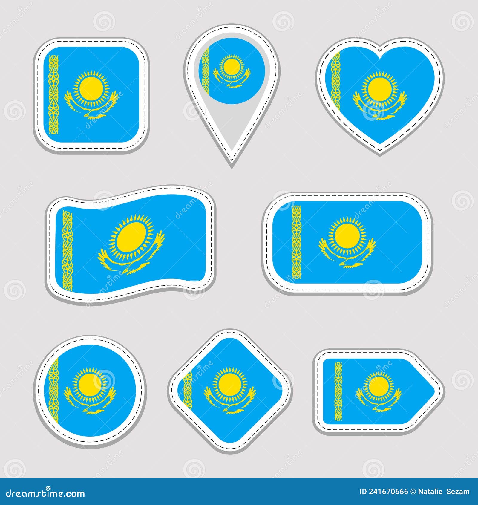 Kazakhstan flag for Kazakh' Sticker
