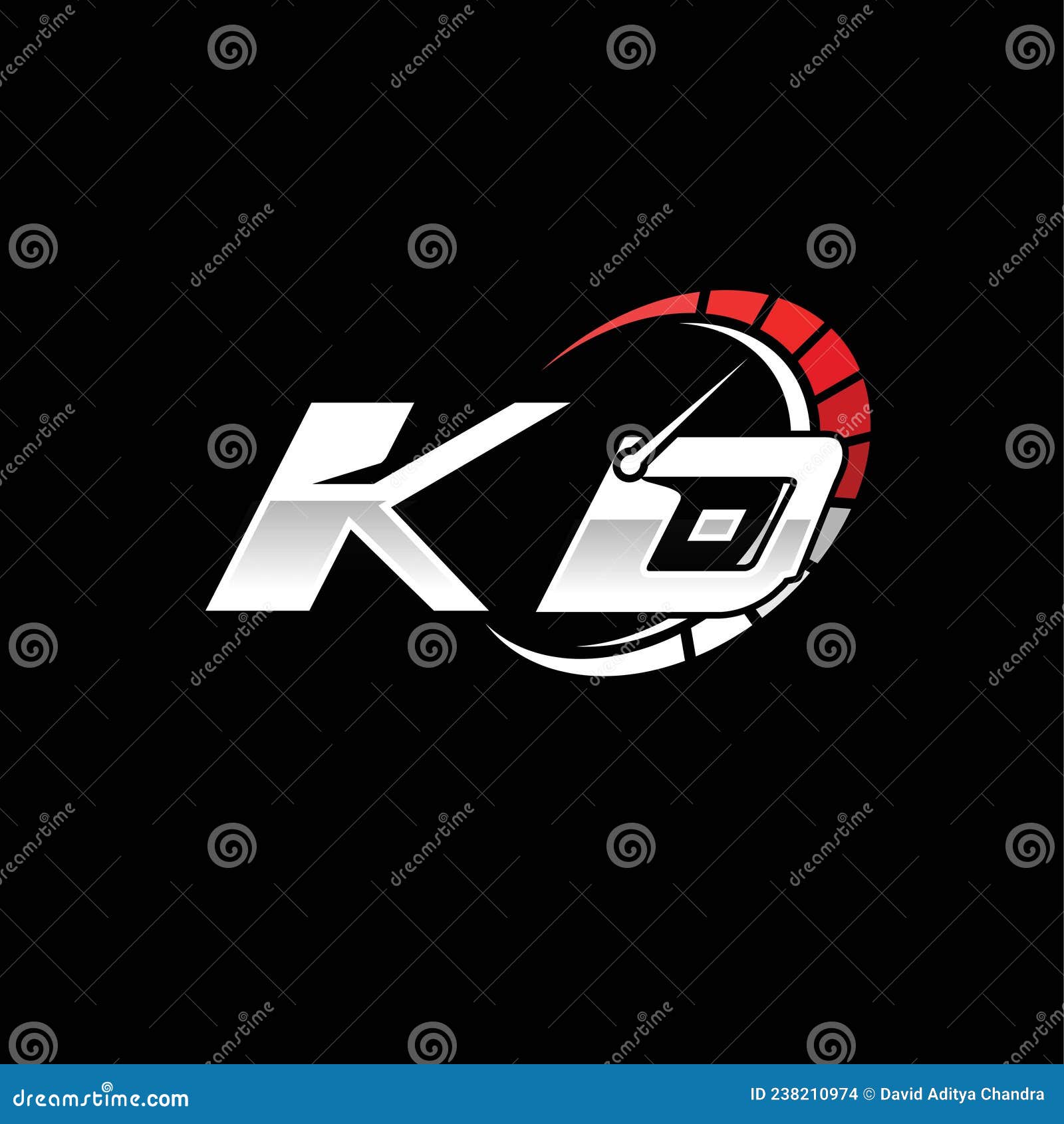 KD Logo Letter Speed Meter Racing Style Stock Vector - Illustration of  business, letter: 238210974, image size:1600x1690