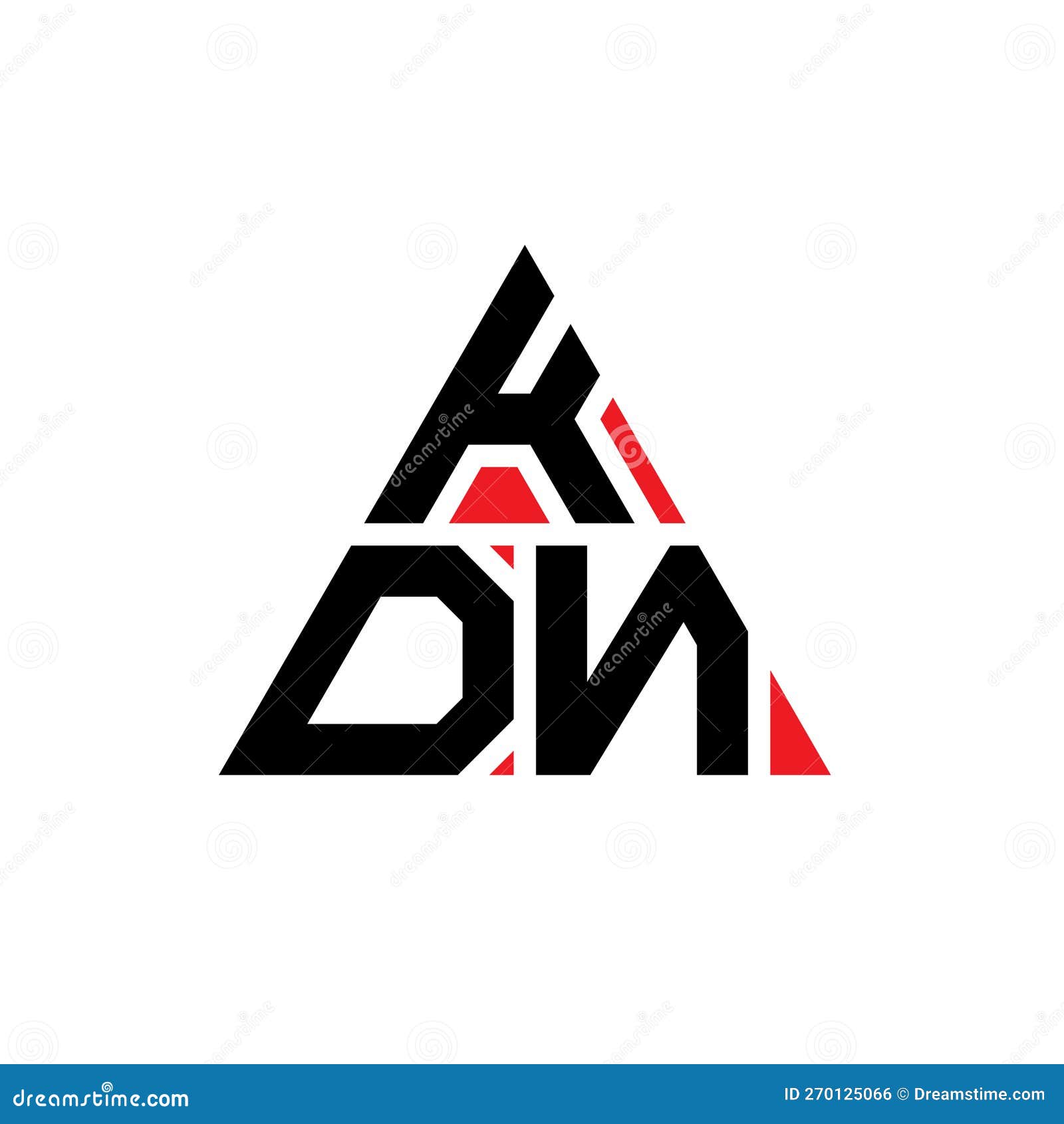 kdn triangle letter logo  with triangle . kdn triangle logo  monogram. kdn triangle  logo template with red