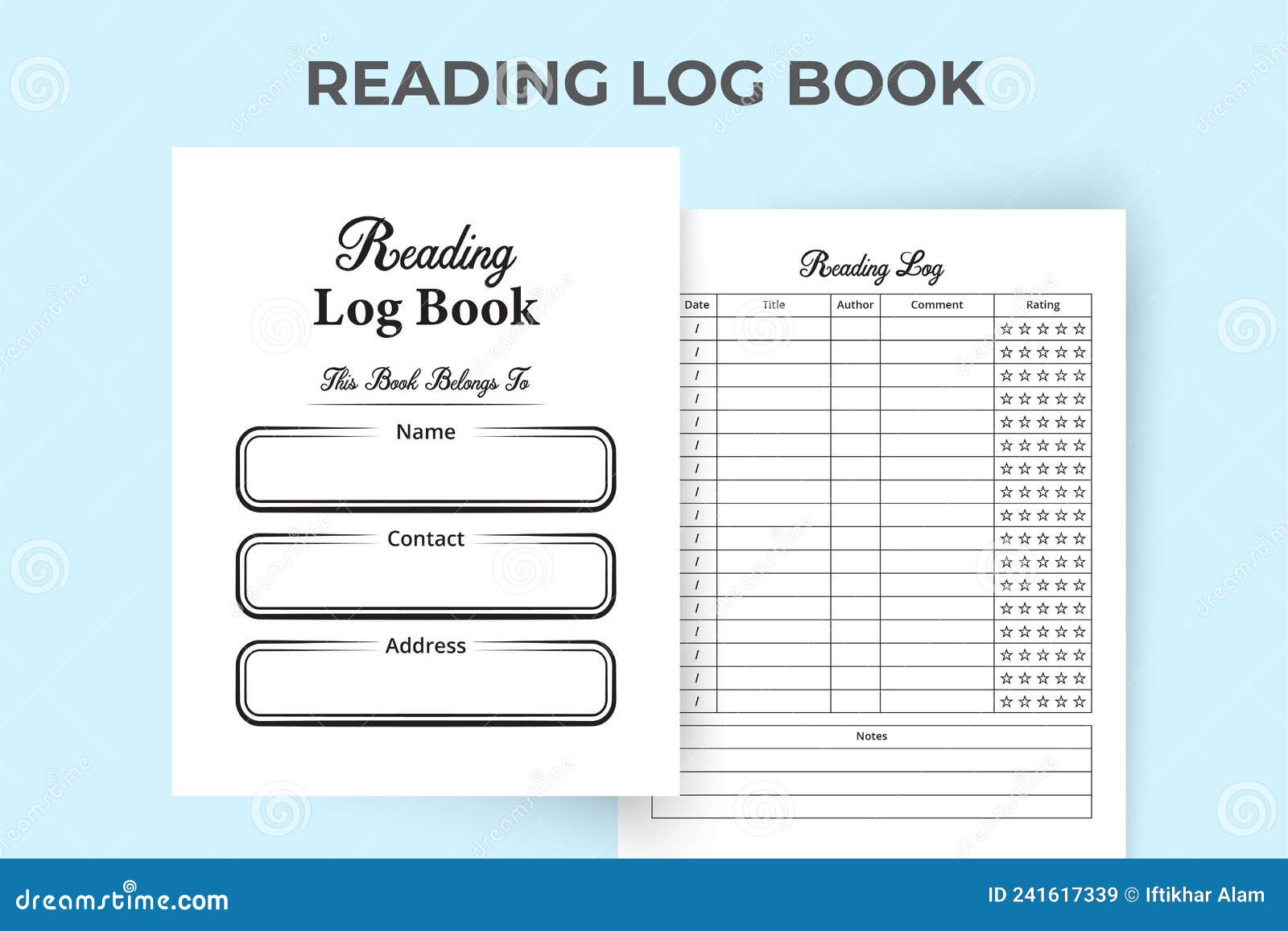 KDP Interior Reading Notebook. Book Review Tracker Journal for Readers