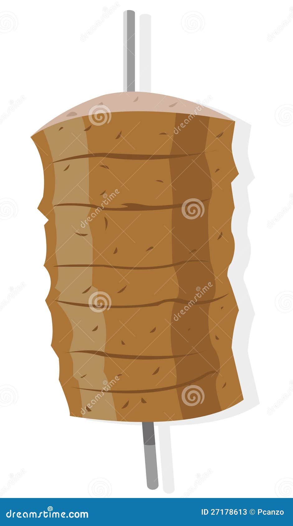 Kebab stock vector. Illustration of roast, illustration - 27178613
