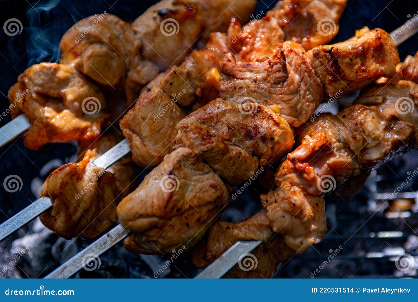 Kebab BBQ pork meat stock photo. Image of meat, barbecue - 220531514
