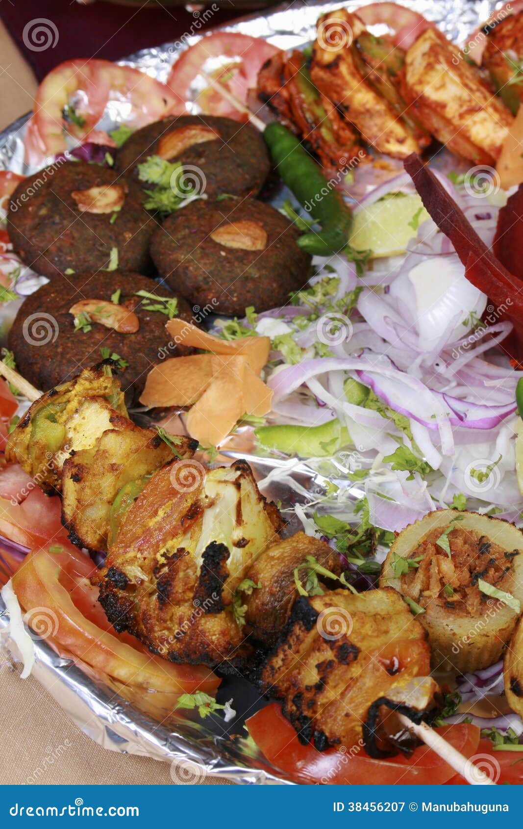 North Indian Food In A Plate Stock Photography | CartoonDealer.com