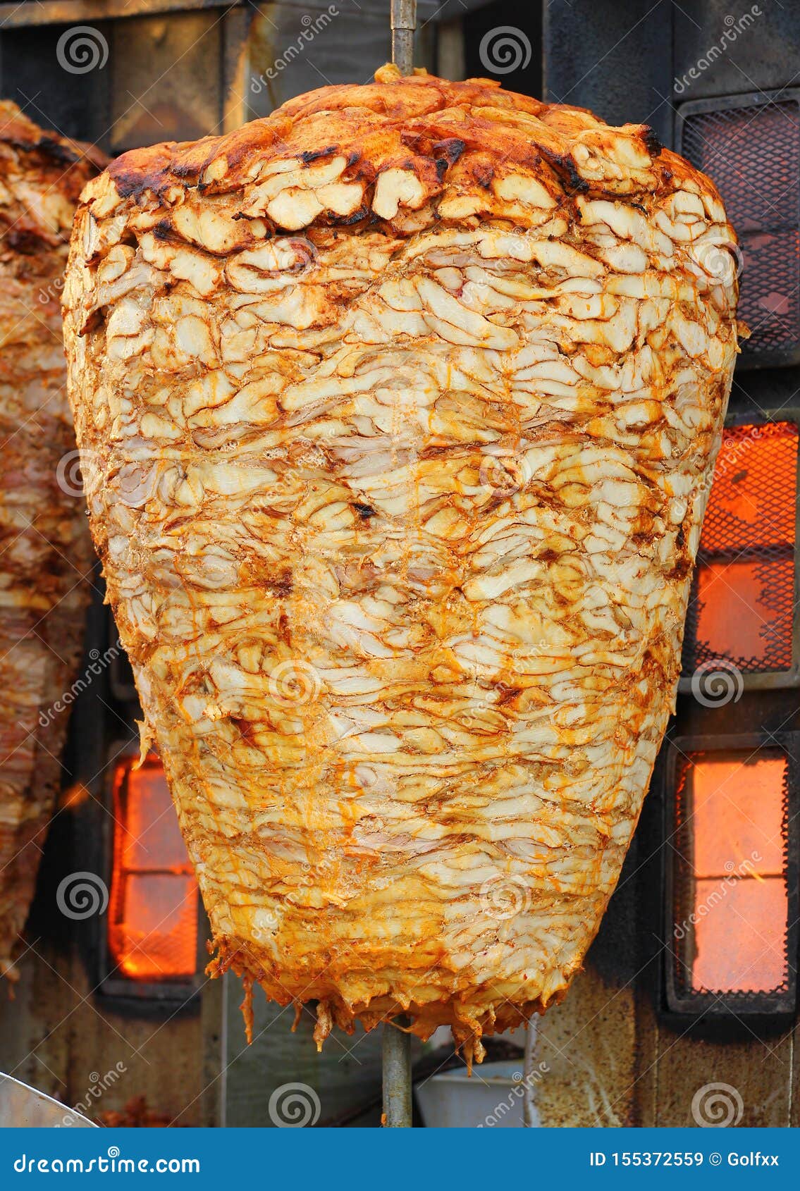 Kebab on it`s Special Bbq Cooking Tray Stock Image Image of food