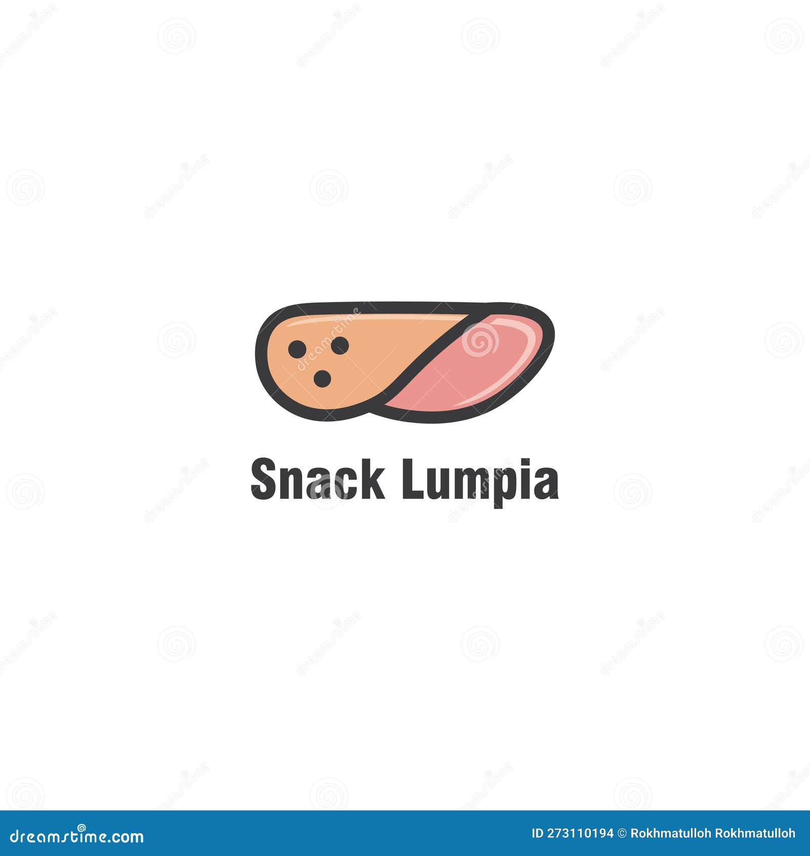 Kebab Snack Food Logo Design Vector Illustration Stock Vector