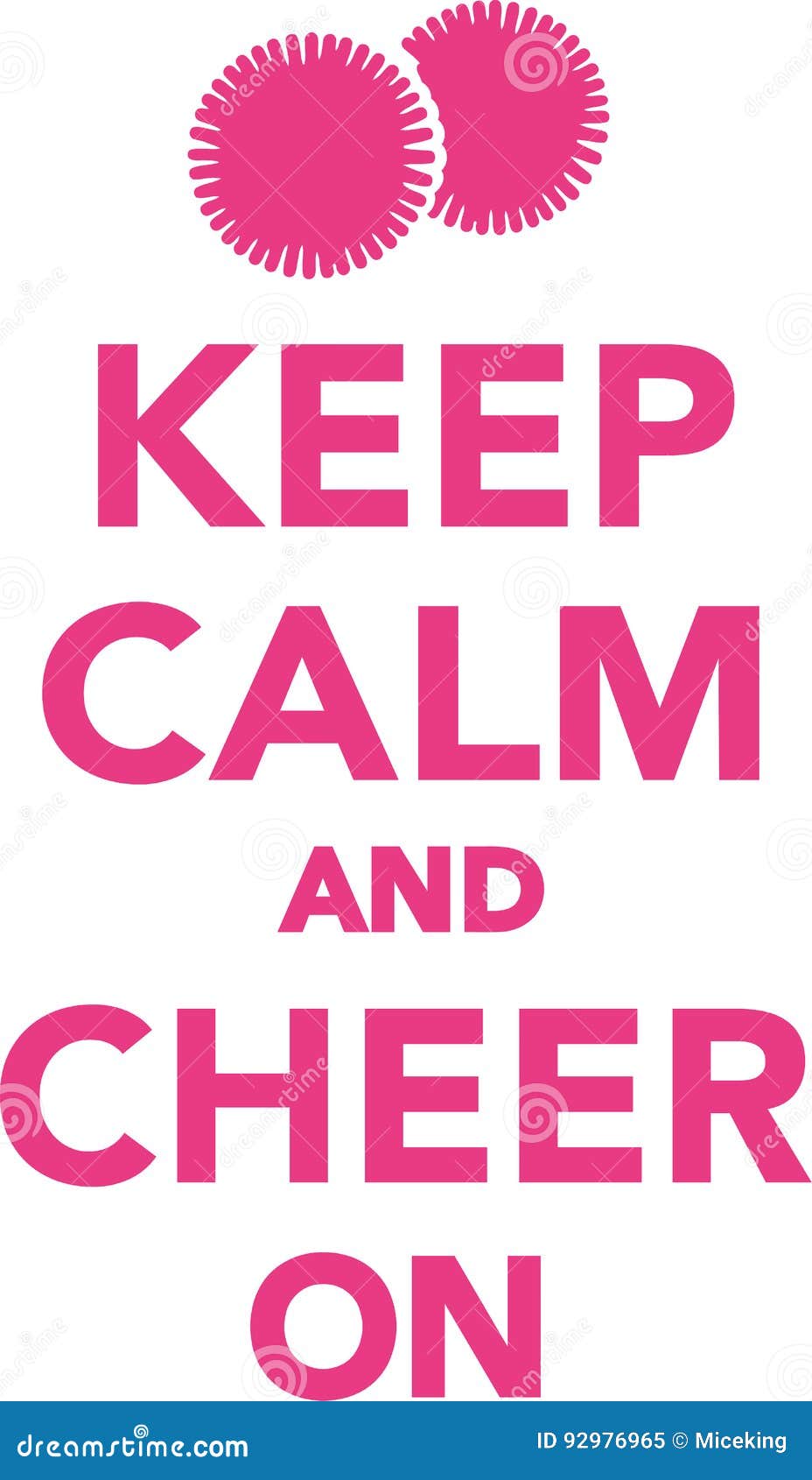 keep calm and cheer on