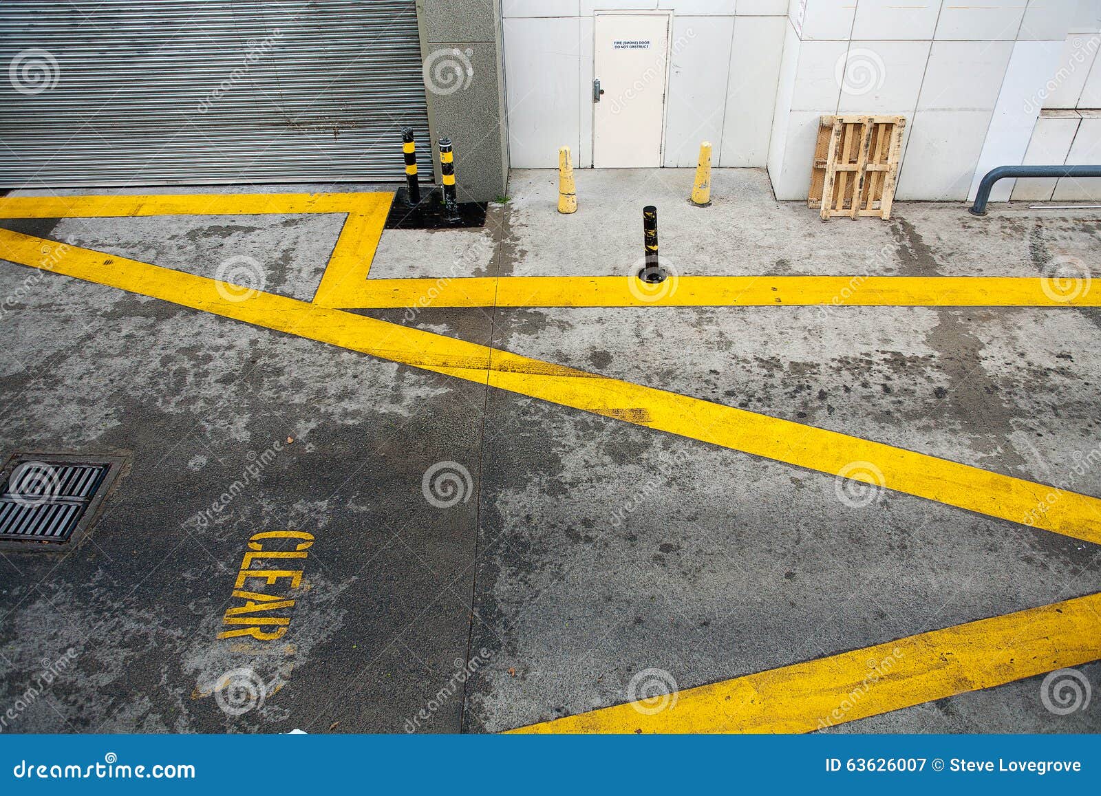 Keep Clear road markings stock image. Image of lane, warning 63626007