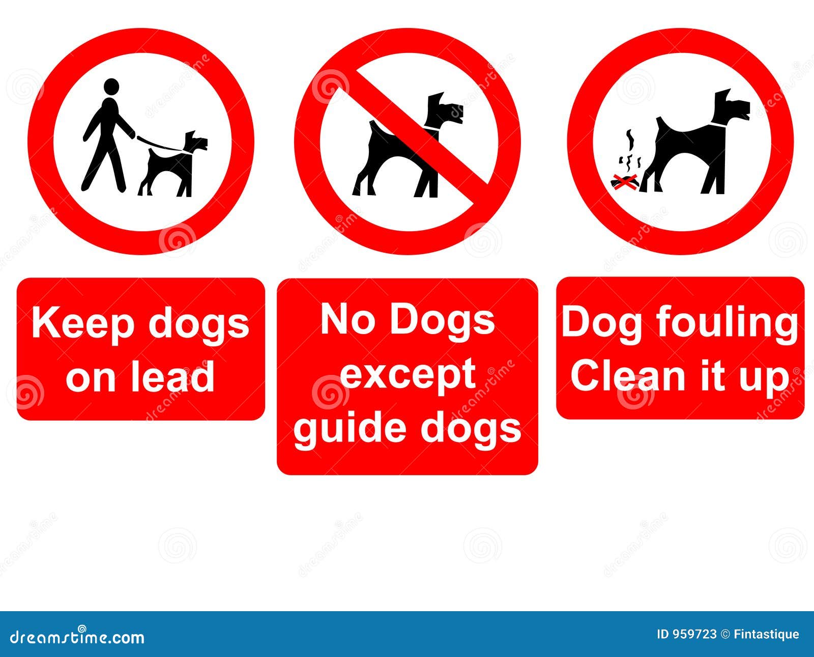 Keep dogs on leads safety sign 