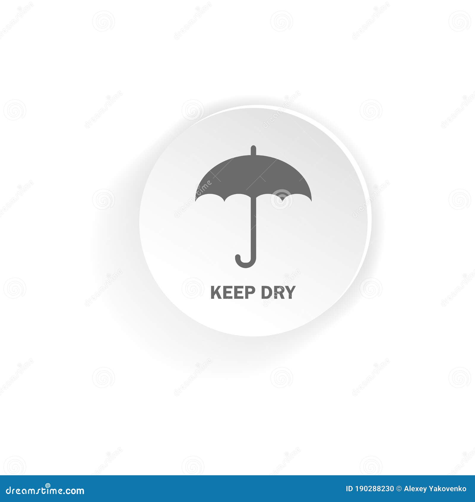 Keep Dry Delivery Label Icon. Umbrella. Package Symbol. Vector on