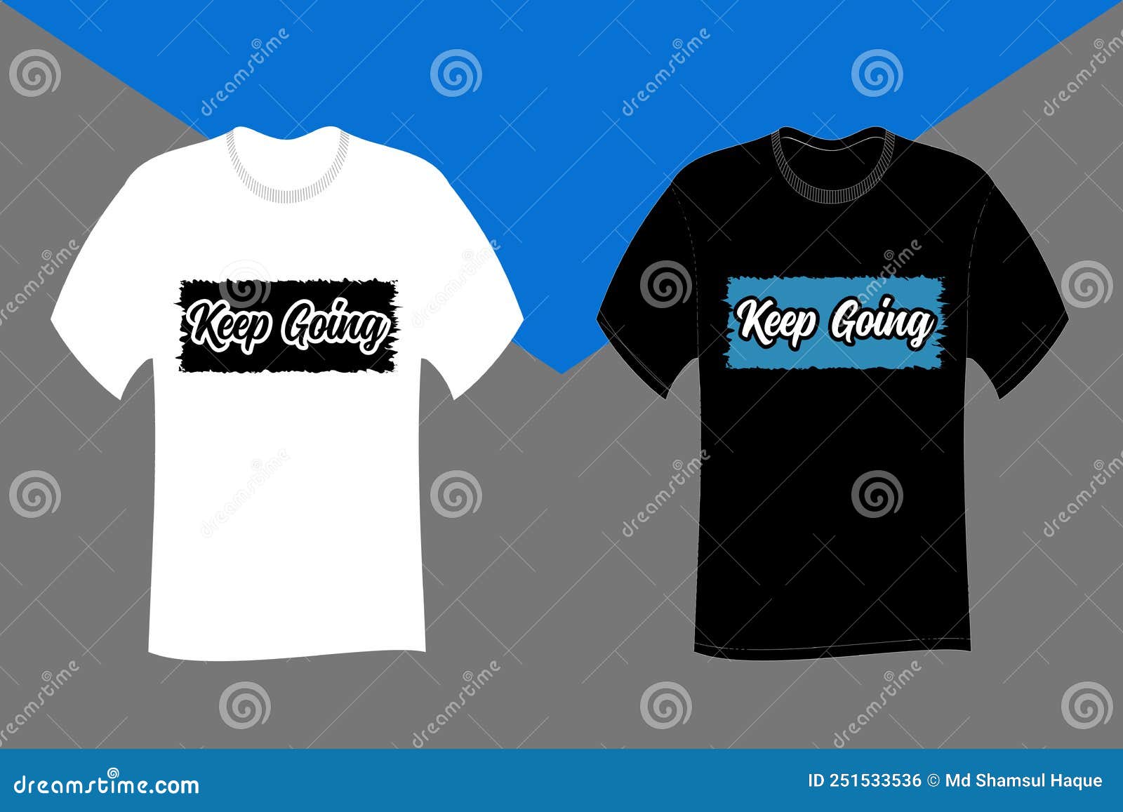 Keep Going Typography T Shirt Design Stock Vector Illustration of