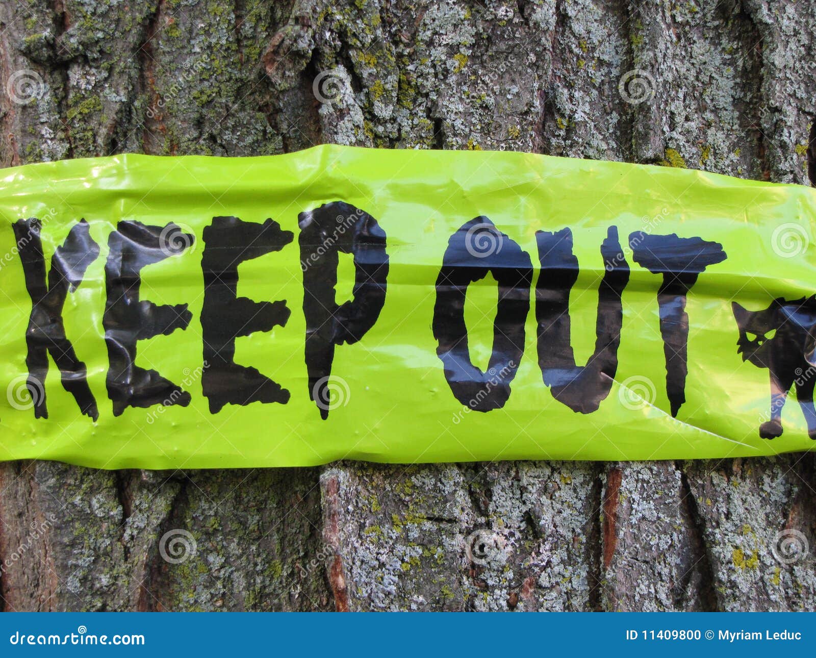 Keep Out Halloween Decoration Stock Photo - Image of spooky, tree: 11409800