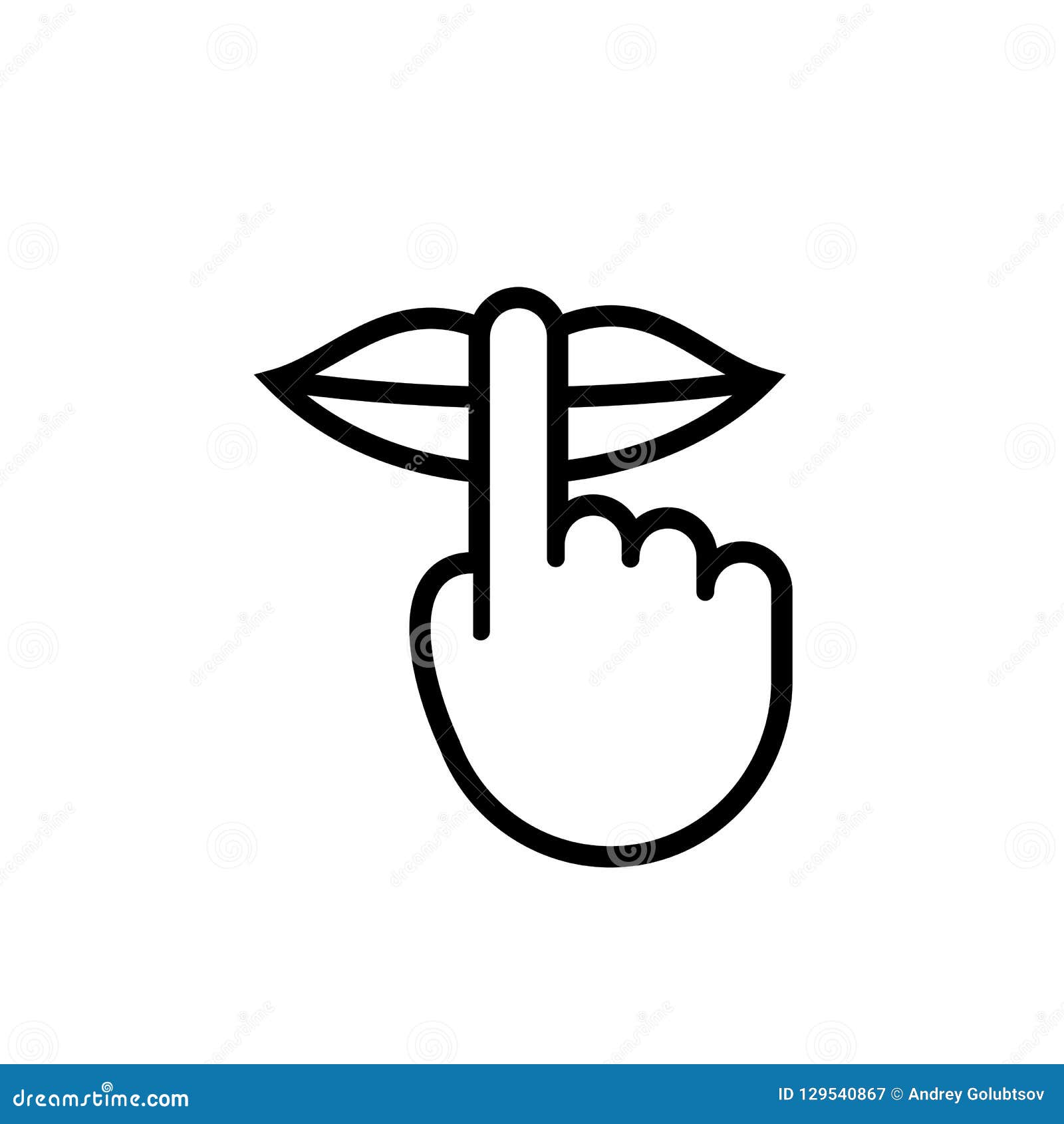 keep silence and be quiet lips finger silent sign,  icon