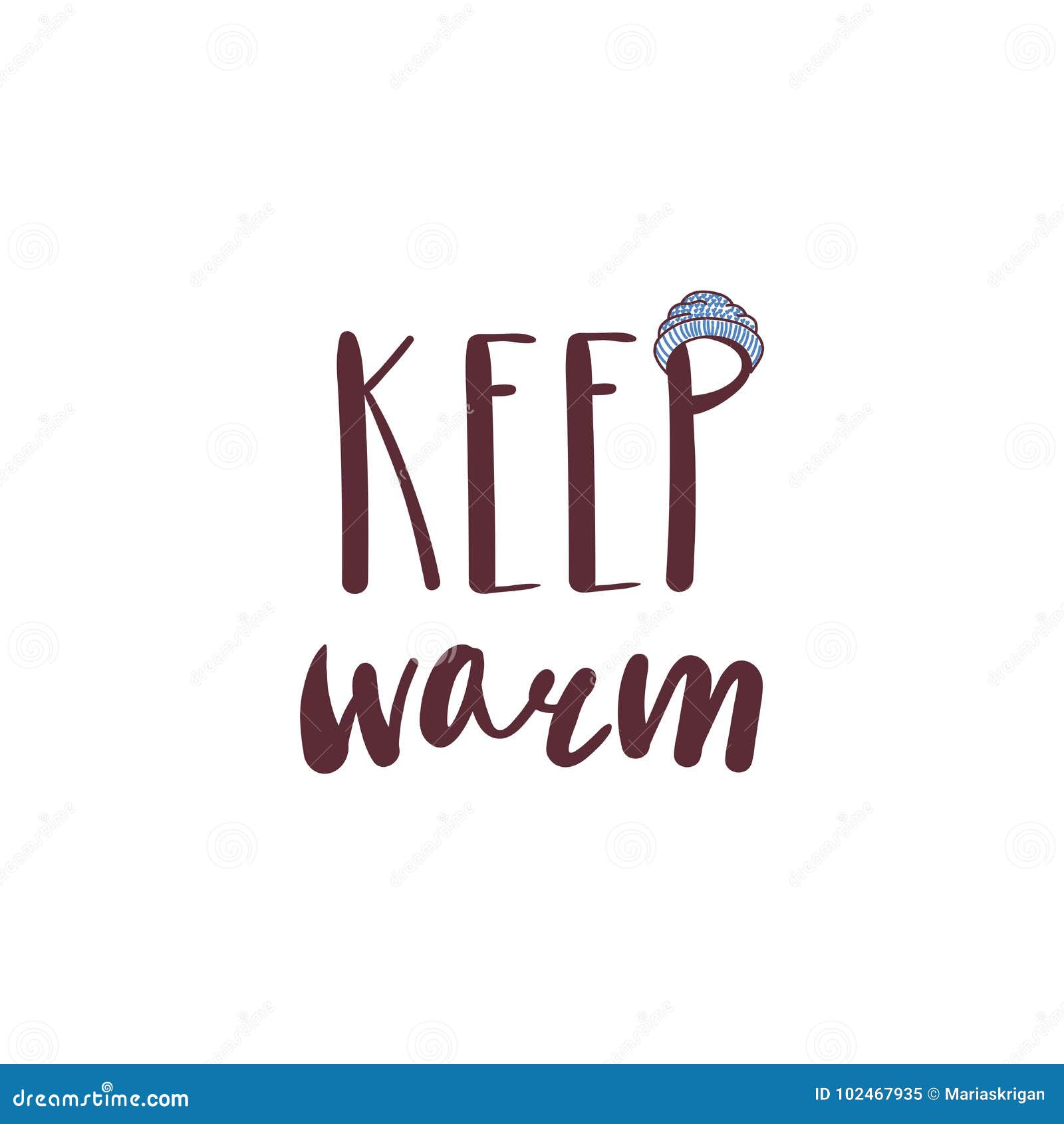 Keep warm quote stock vector. Illustration of element - 102467935