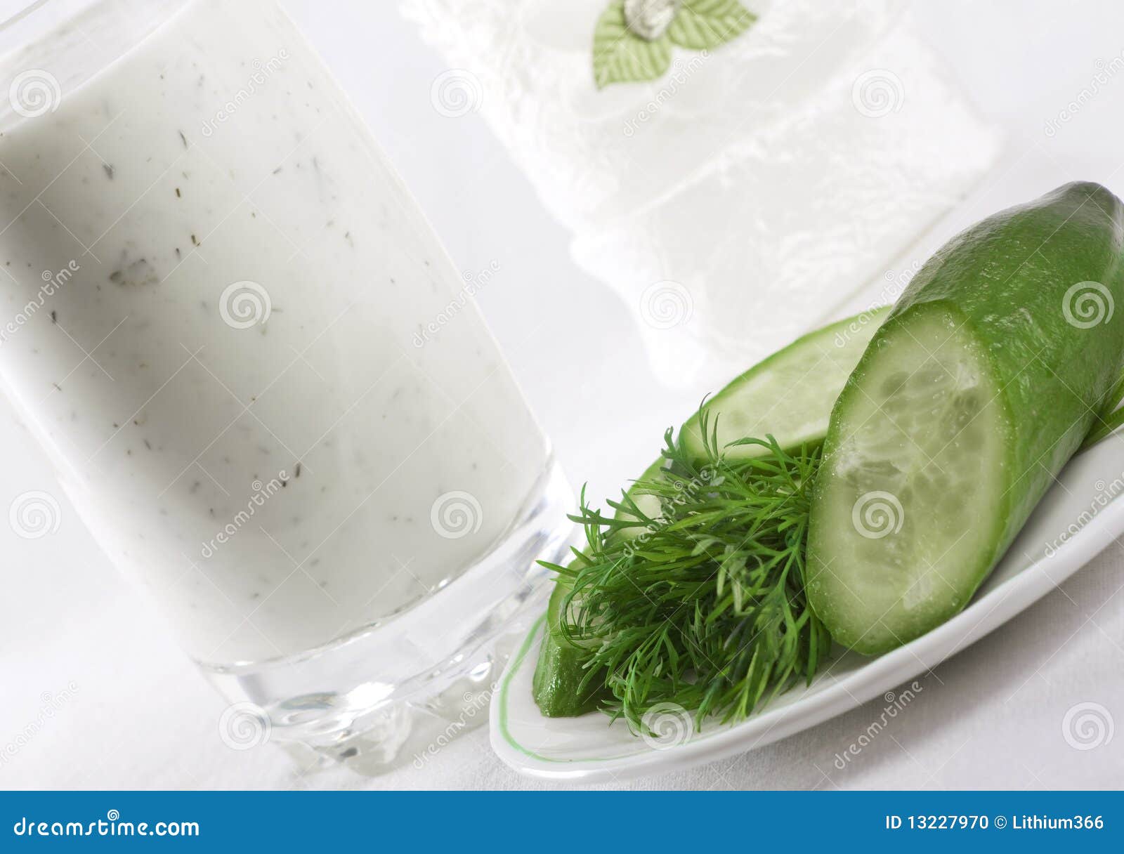 Kefir with Cucumber and Dill Stock Photo Image of diet, kefir 13227970