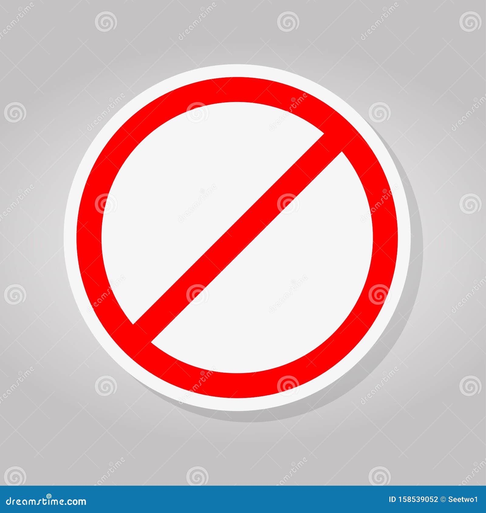Kein Leeres Schild Mit Rotem Kreuz Kein Zeichen Auf Weissem Hintergrund Vector Illustration Vektor Abbildung Illustration Von Auszug Prevent
