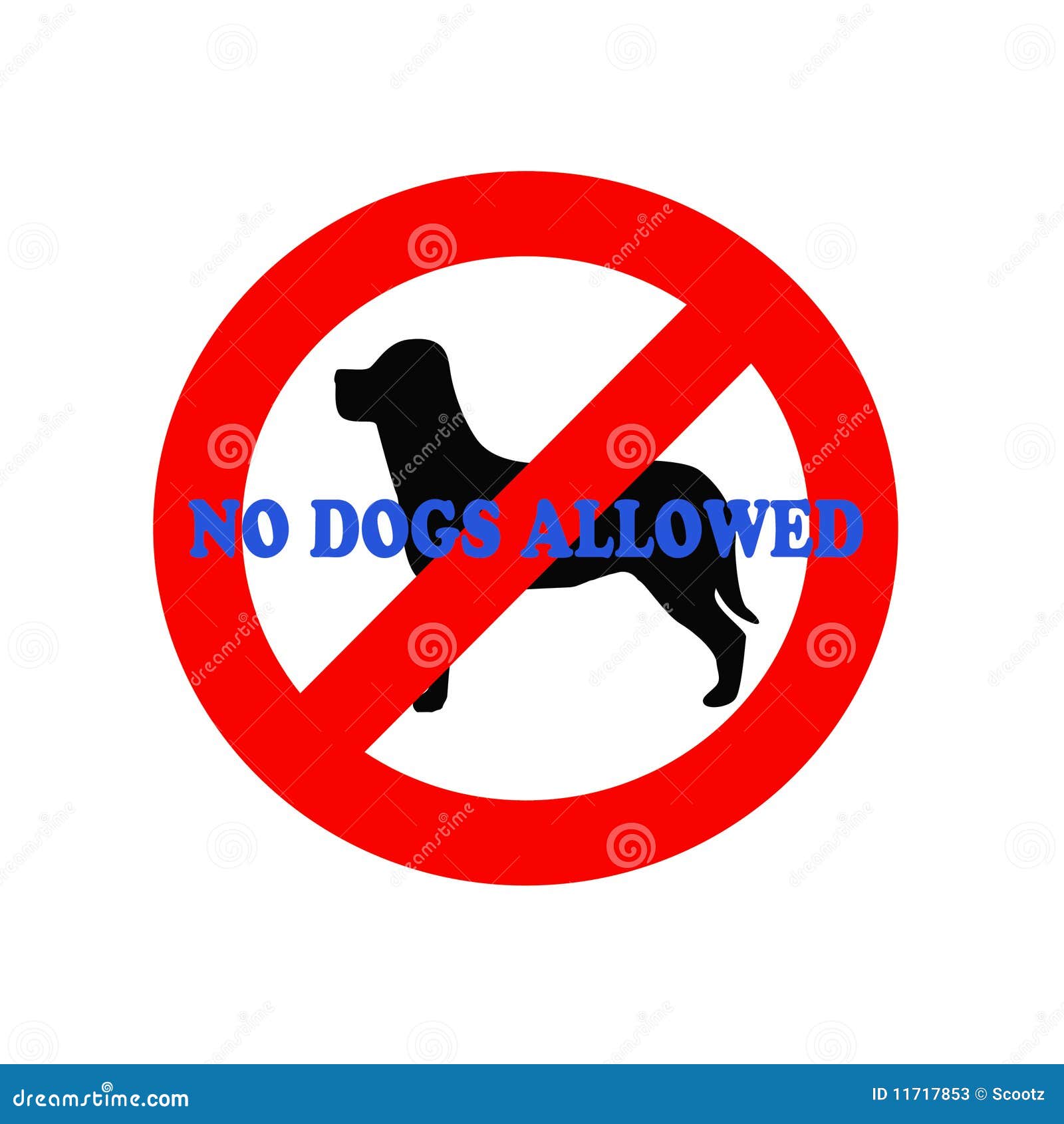Keine Hunde erlaubt stock abbildung. Illustration von kreis 11717853