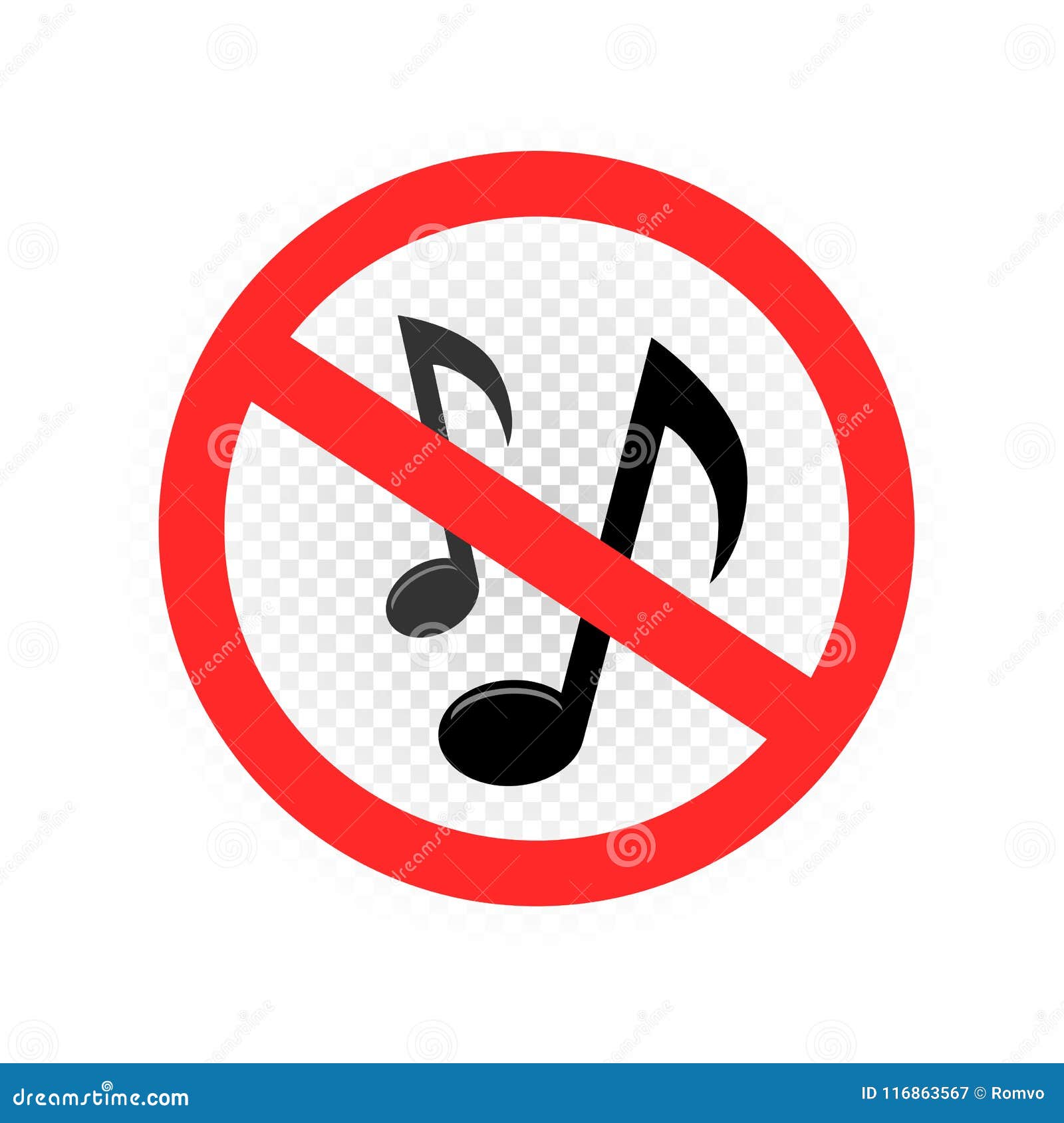 Zeichen Laute Musik Im Auto Ist Verboten Vektor Abbildung - Illustration  von ikone, zeichen: 232111222