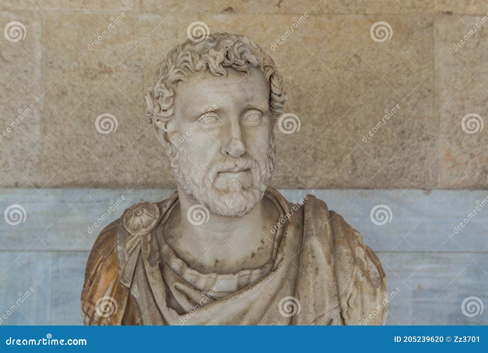 Kejsare Antoninus Pius Bust Av Atalos I Den Gamla Agora-atengreece ...