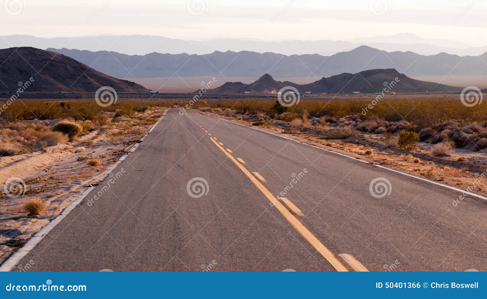 Kelbaker Road Approaches Needles Freeway US 40 California Desert Stock ...