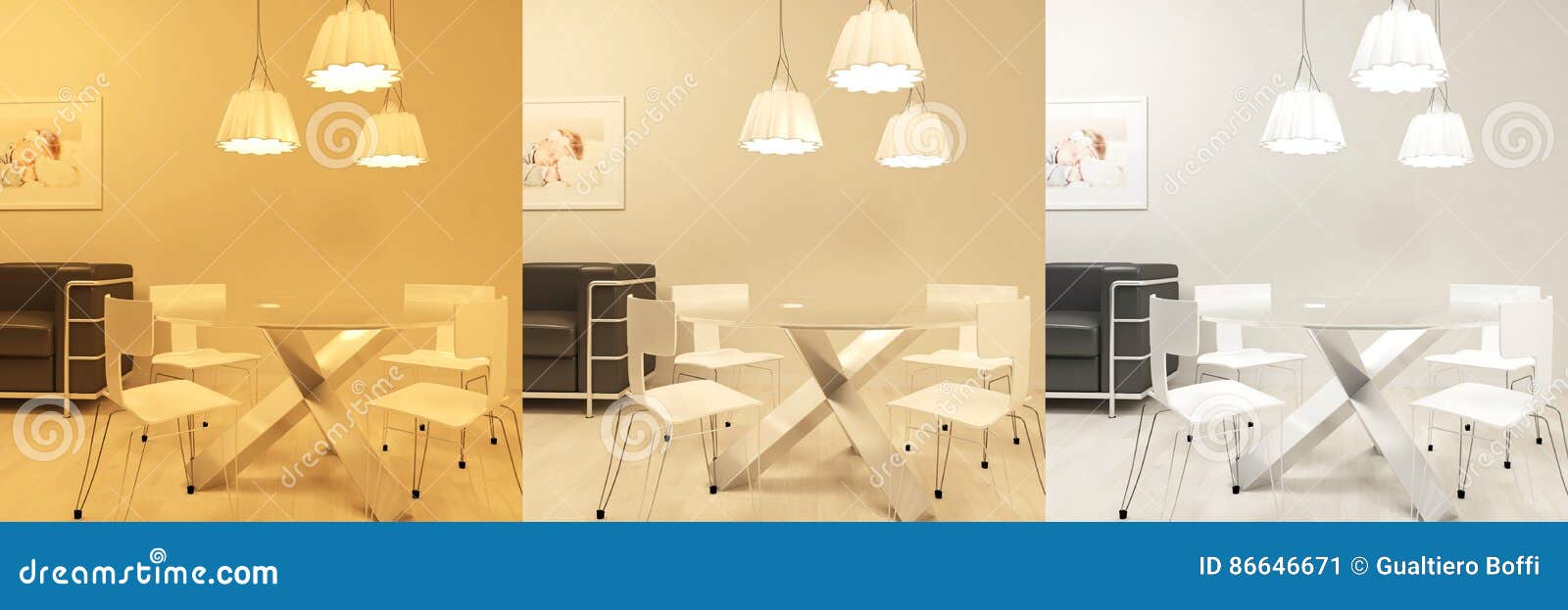 Kelvin temperature colours stock illustration. Illustration of 6400