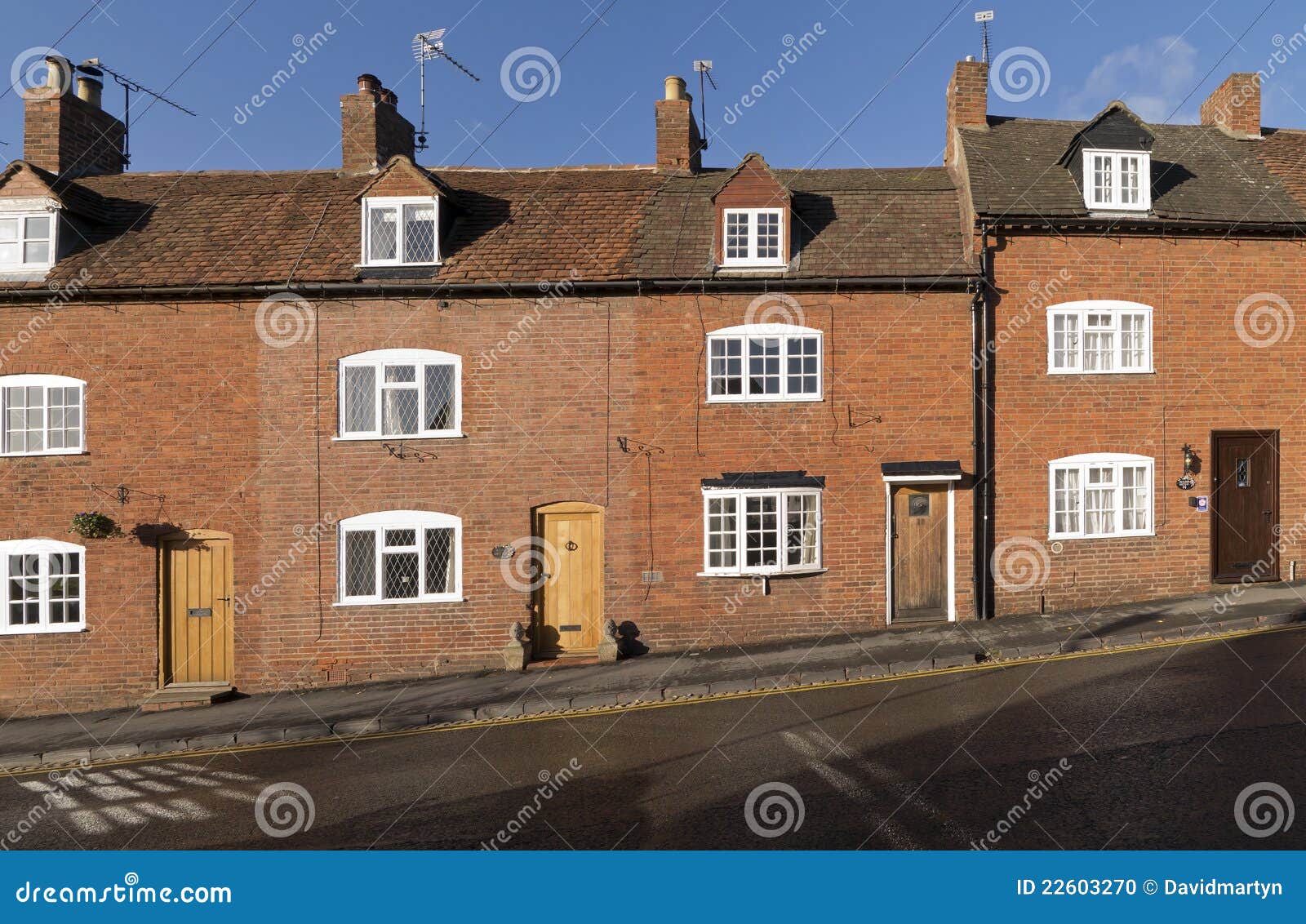 Kenilworth cottages stock photo. Image of beauty, united 22603270