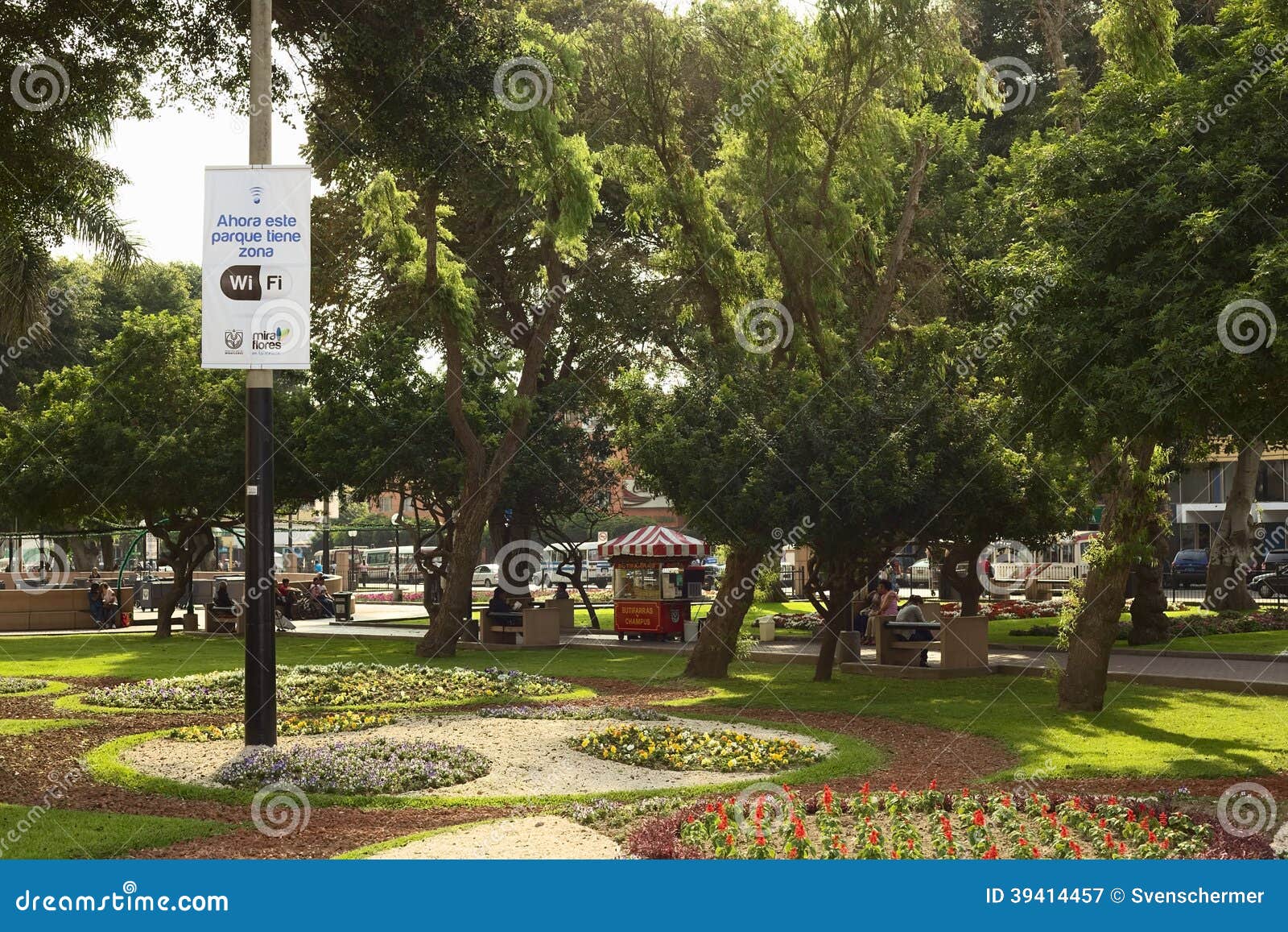 Kennedy Park in Miraflores, Lima, Peru Redactionele Fotografie Image
