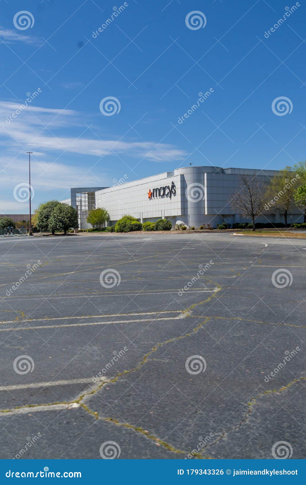 Macy`s Department Store Empty Parking Lots - Shut Down And Furloughed Employees At Cobb County ...