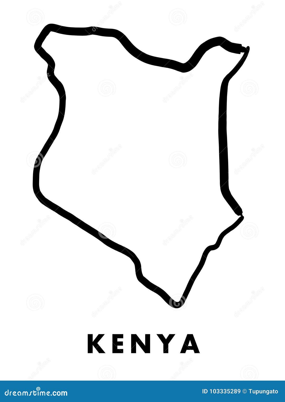 kenya map outline