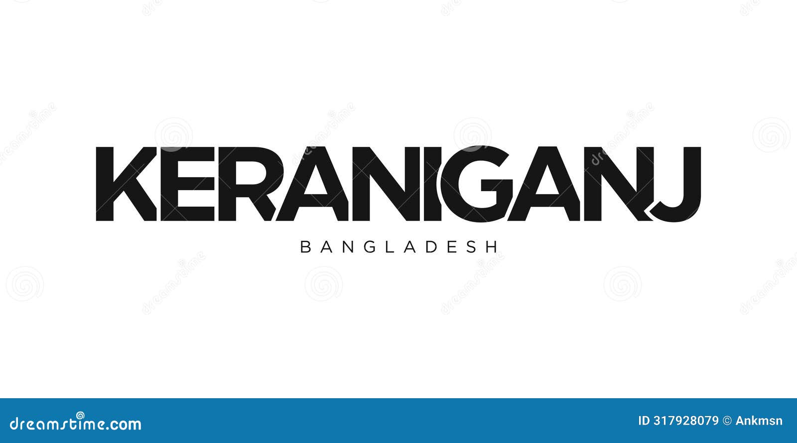 keraniganj in the bangladesh emblem. the  features a geometric style,   with bold typography in a modern