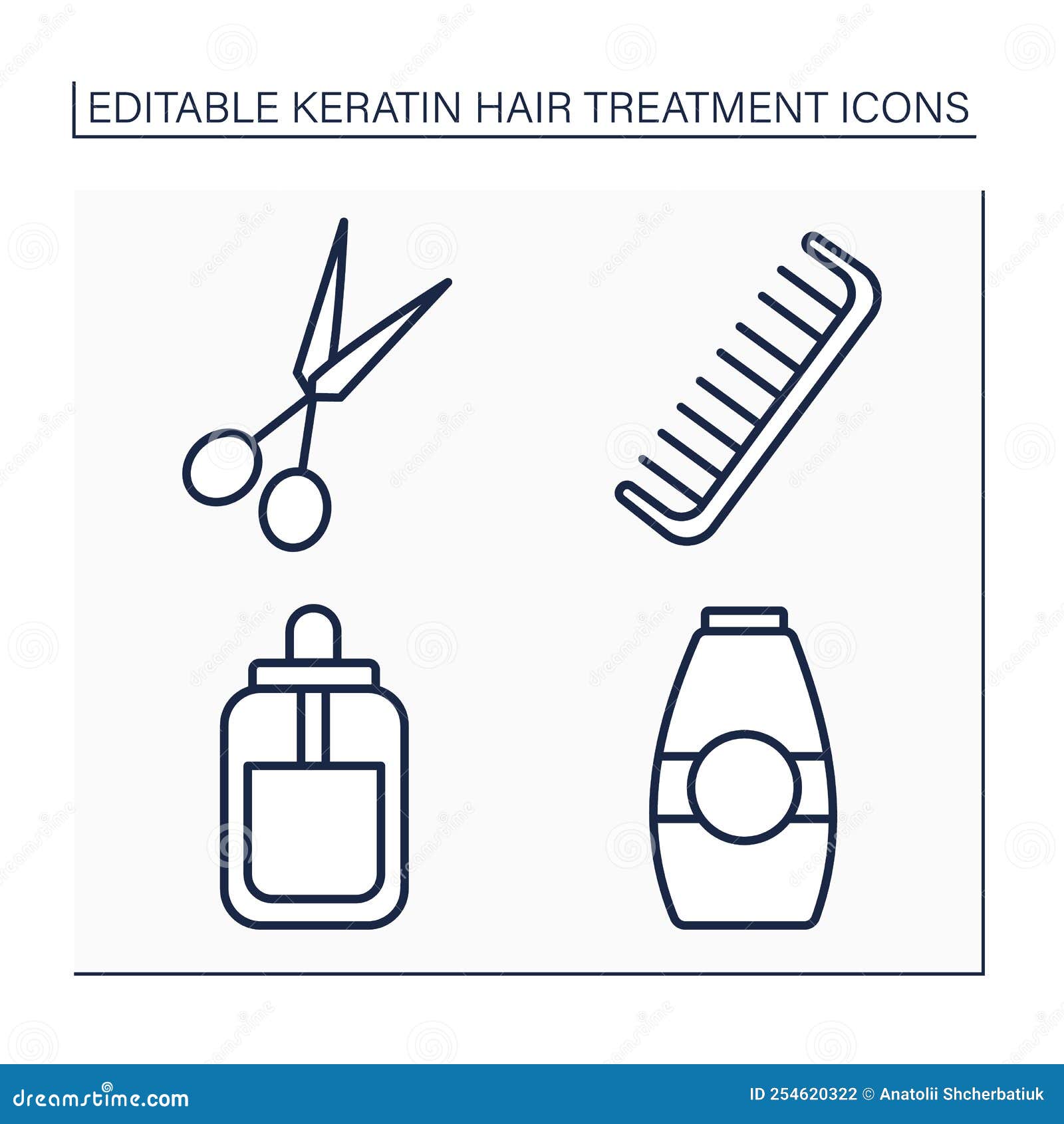 Keratin Hair Procedure Neon Glow Icon Illustration | CartoonDealer.com ...