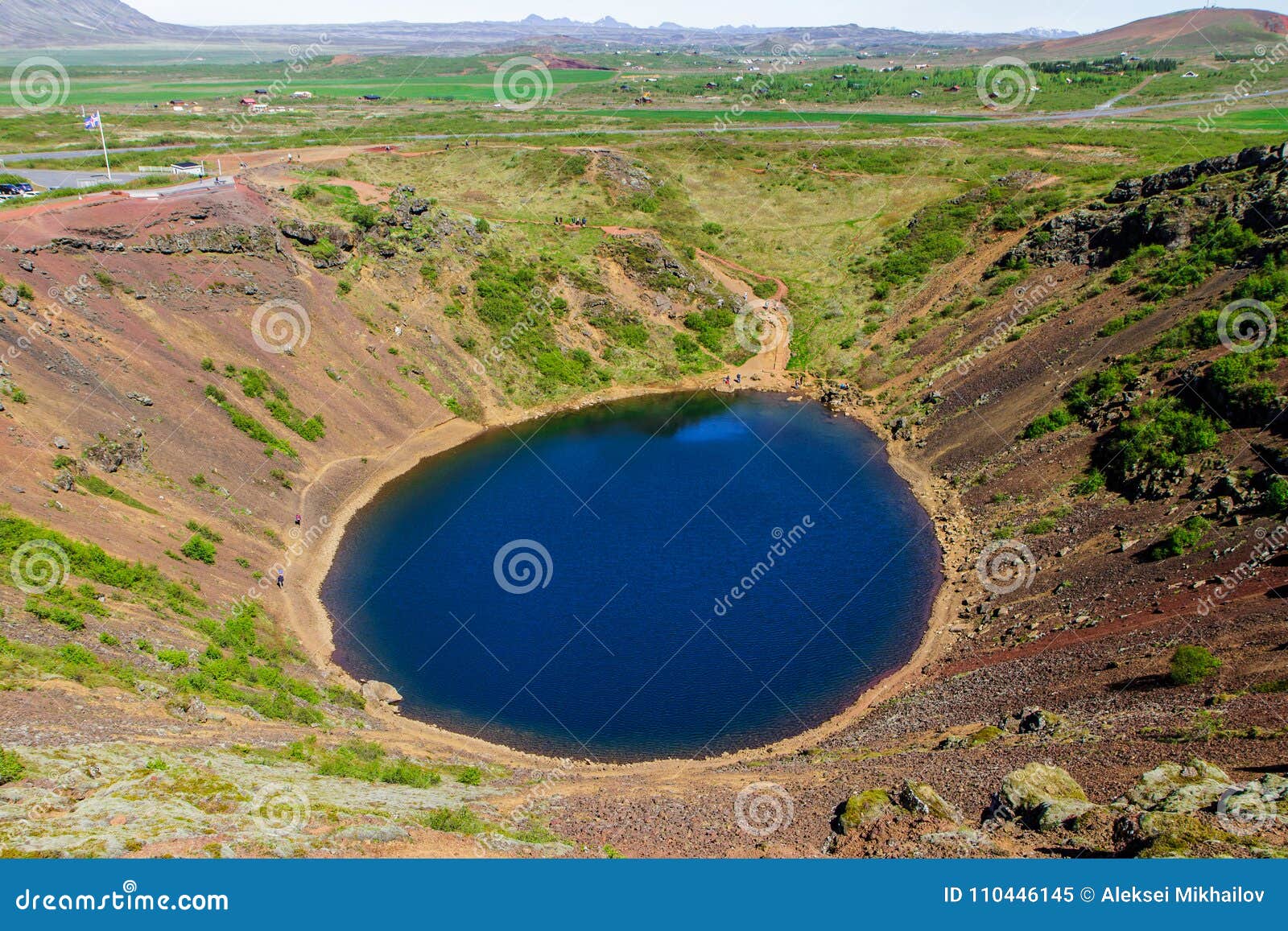 Can You Swim In Kerid Crater Lake Kerid Crater Volcanic Crater Lake In Golden Circle Iceland 11 06 2017 Stock Image Image Of Hill Icelandic 110446145