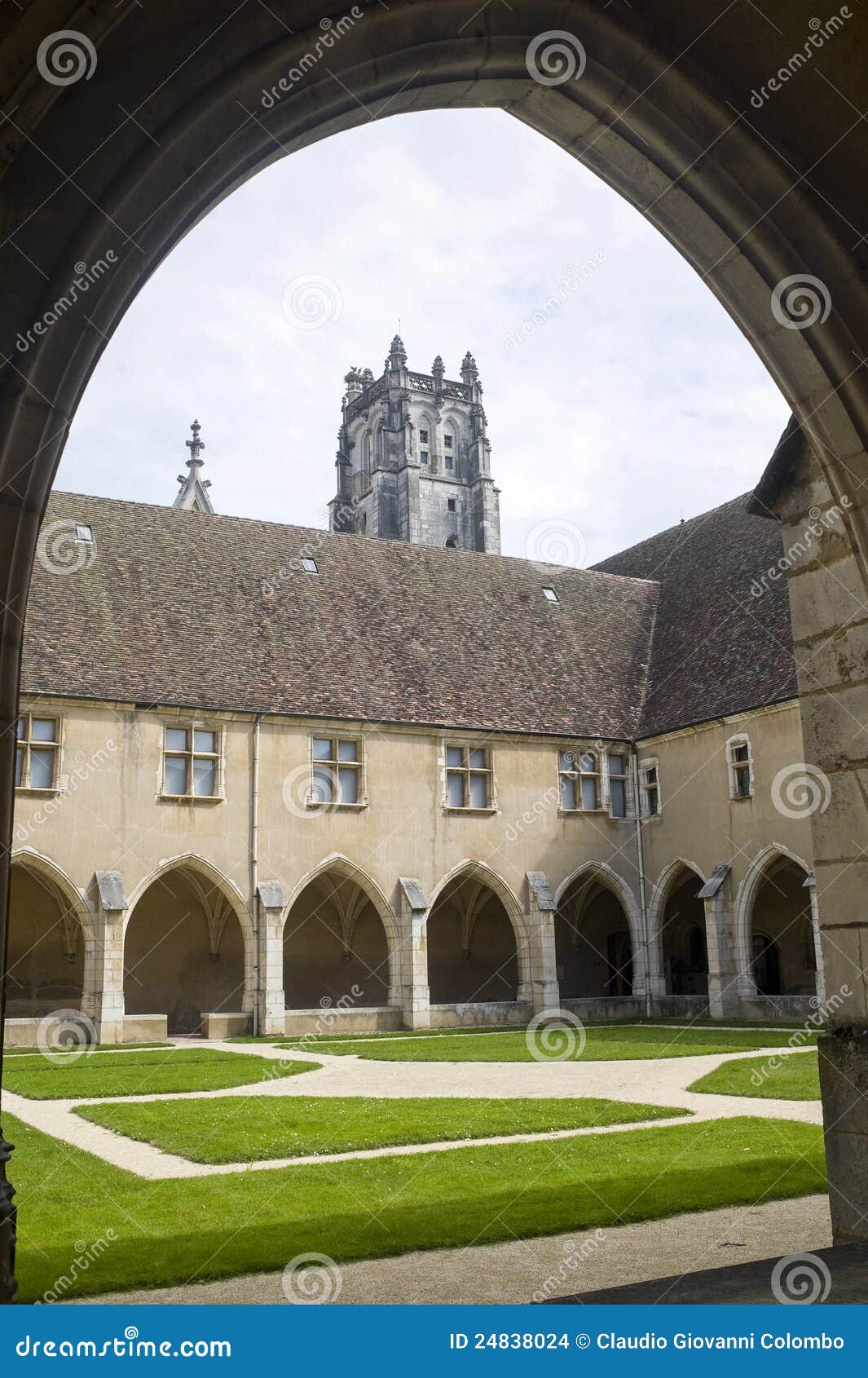 Kerk van Brou (bourg-Engels-Bresse). Bourg-Engels-Bresse (Ain, de Rhône, - Alpes, Frankrijk) - Oude kerk van Brou: klooster