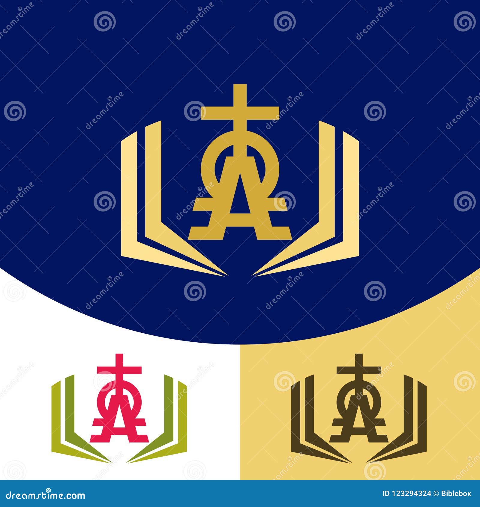 Alpha En Omega Bijbel Kerkembleem Christelijke Symbolen Het Kruis Van Jesus Christ, De