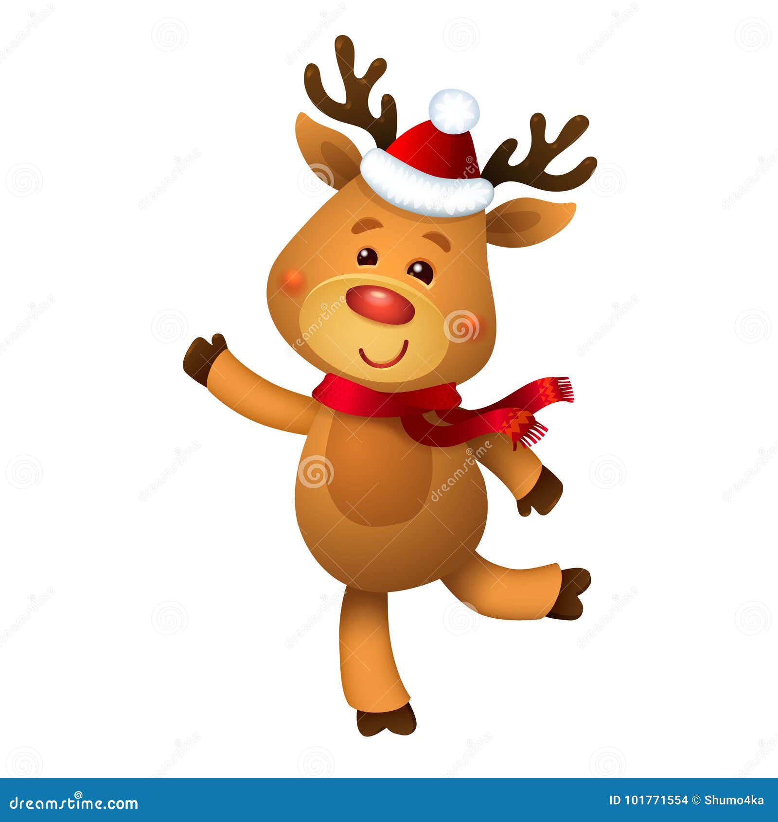 Prik Ontevreden Moedig Kerstman` S Rendier Rudolph Vectorillustraties Van Rendier Rudolf Vector  Illustratie - Illustration of vrolijk, ontwerp: 101771554