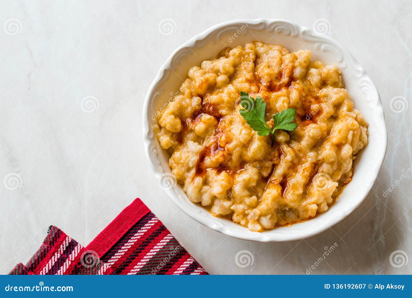 Keskek Traditional Food Made with Wheat, Meat and Fried Butter Sauce ...