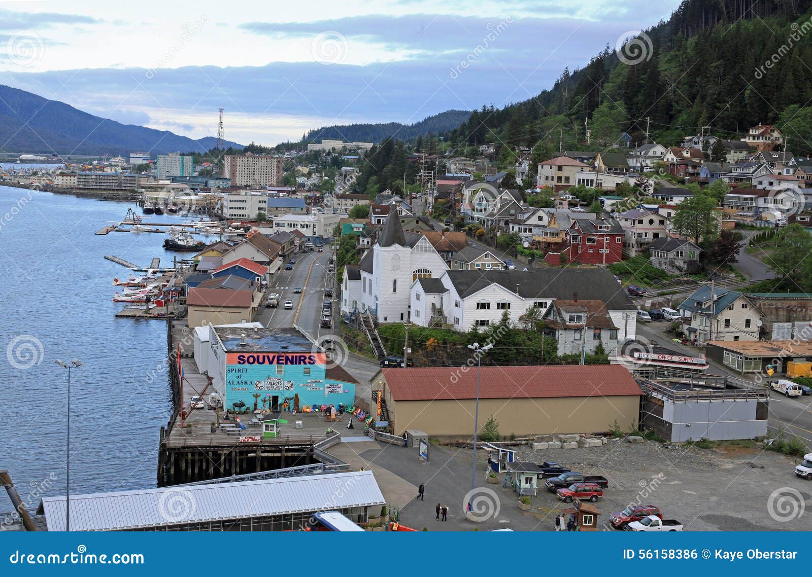 Ketchikan Alaska editorial photo. Image of mountain, ketchikan 56158386
