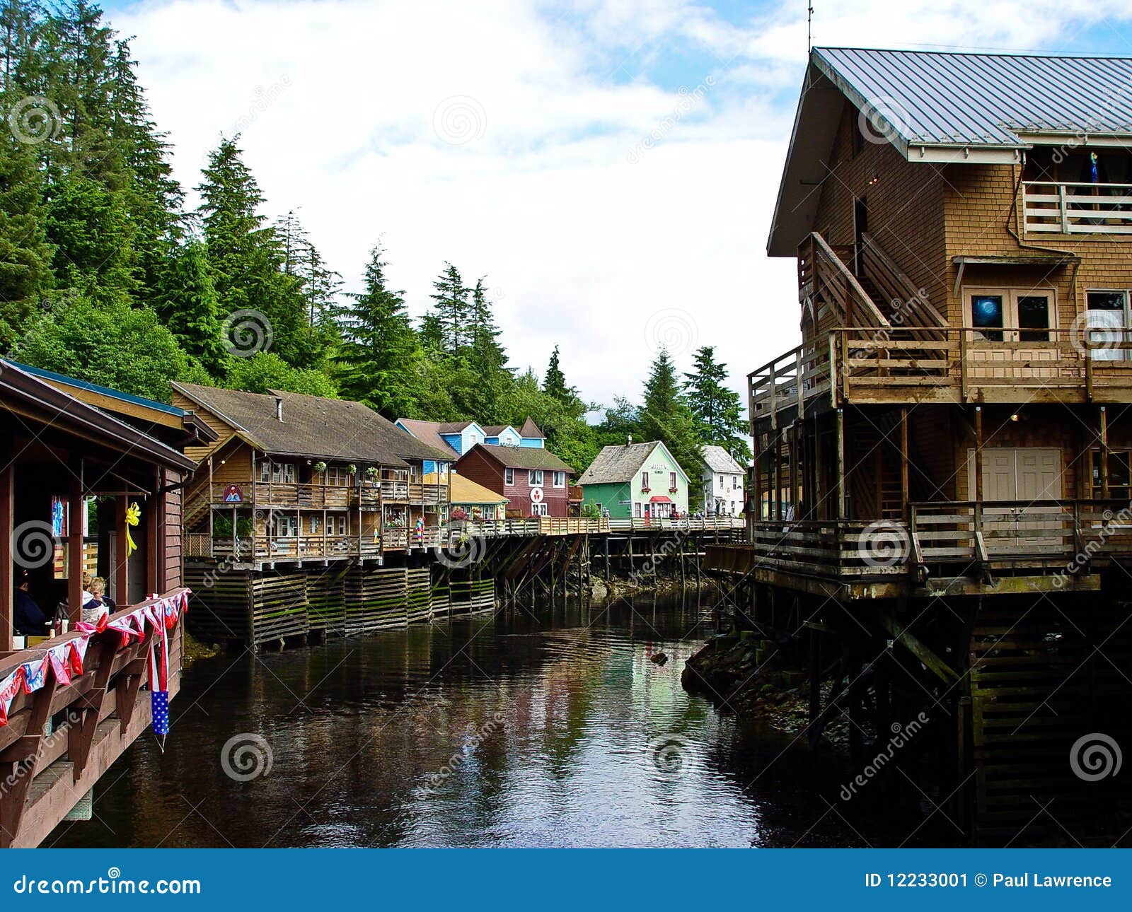Ketchikan on the water stock image. Image of buildings 12233001