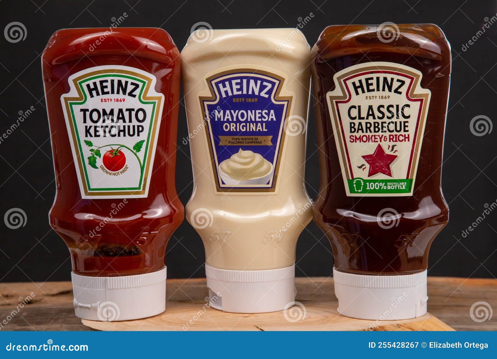 Ketchup Barbecue Sauce And Mayonnaise Heinz Brand Black Background ketchup-barbecue-sauce-and-mayonnaise-heinz-brand-black-background