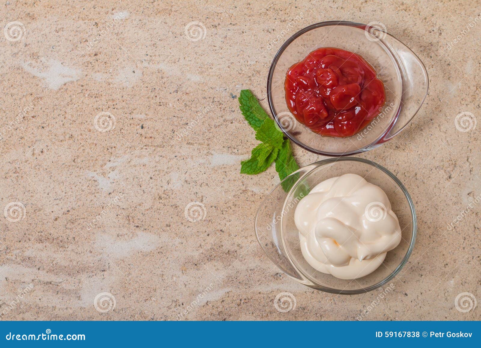 Ketchup and mayonnaise stock photo. Image of domestic 59167838
