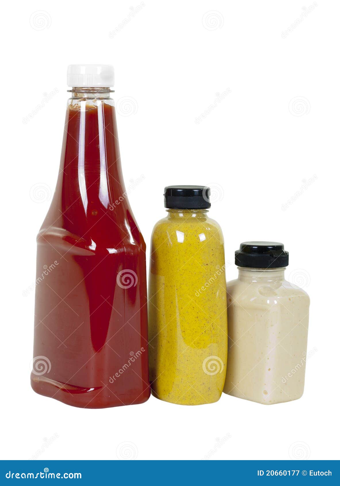 Ketchup, Mostarda E Horseradish Imagem de Stock Imagem de vermelho