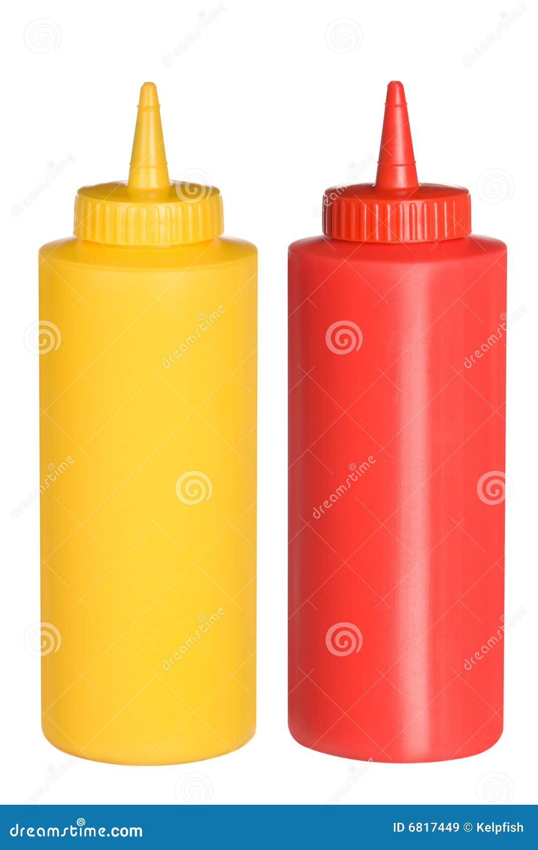 ketchup and mustard squeeze bottles