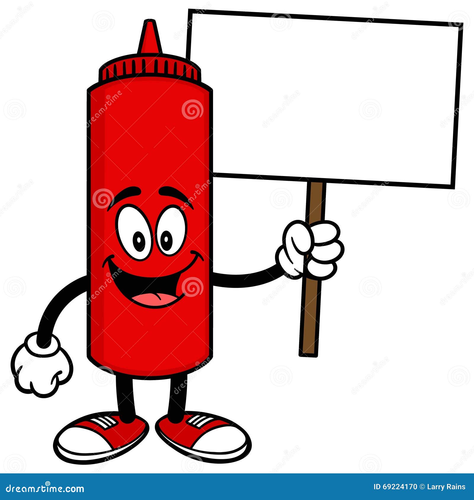 Ketchup with a Sign stock vector. Illustration of showing 69224170