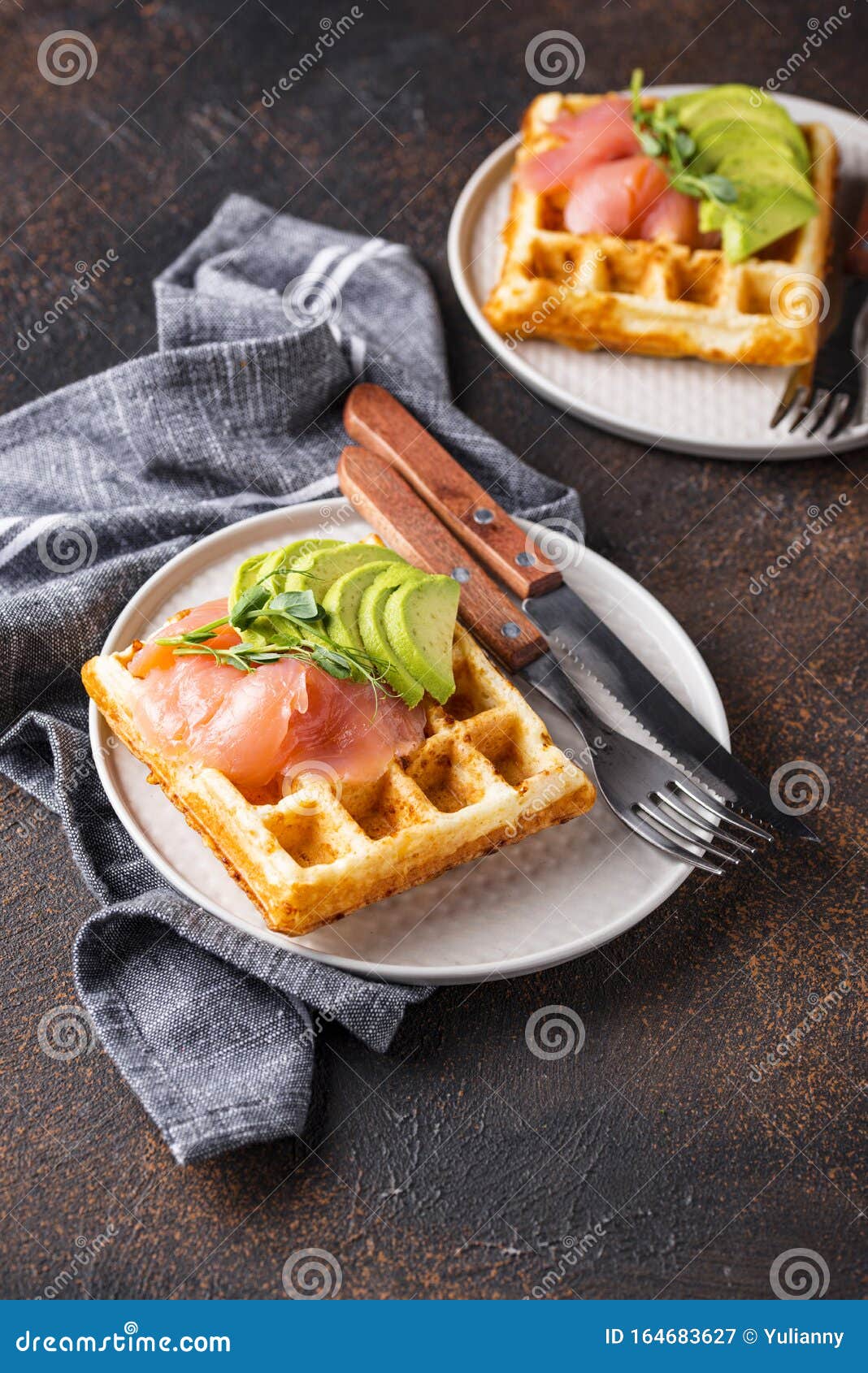 Keto Cheese Waffle with Avocado Stock Image Image of lunch, morning