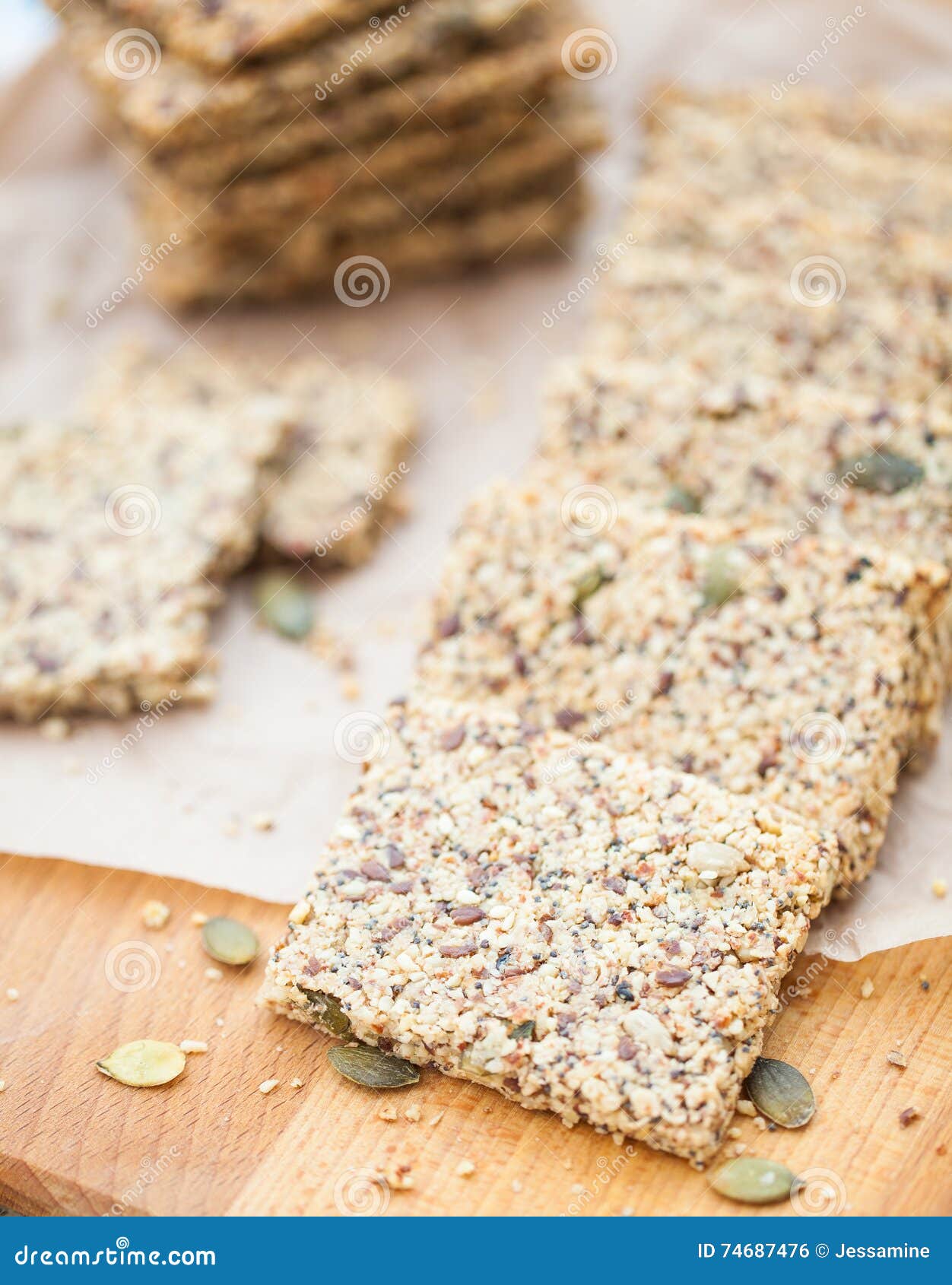 Ketogenic Low Carb Crackers Stock Photo Image of poppy, trend 74687476