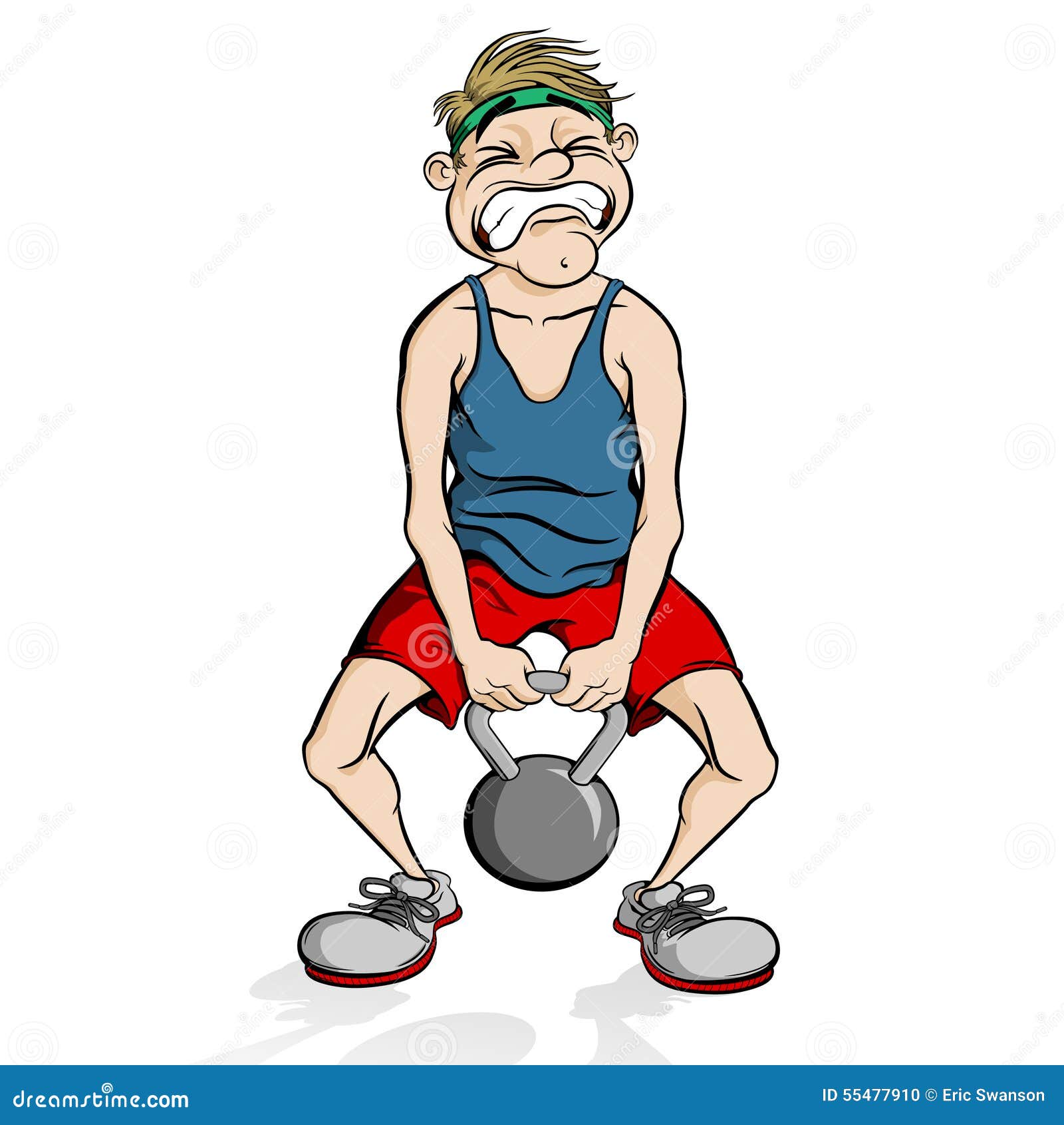 Kettlebell Cross Training Work Stock Vector Illustration of shorts, school 55477910